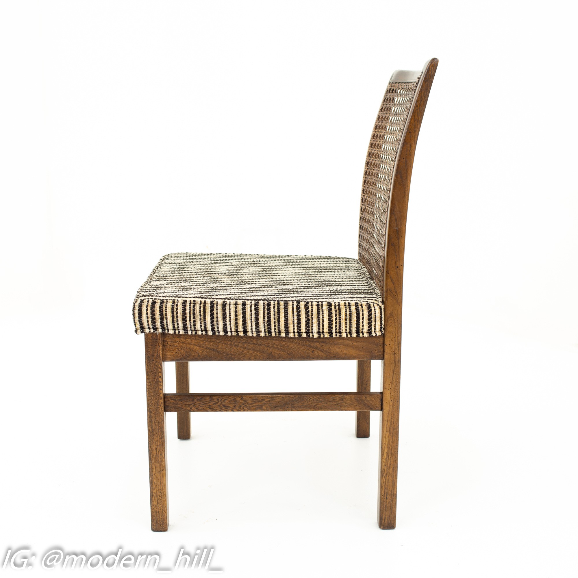 Images | Mid Century Modern Furniture - Mid Century Furniture Chicago Lane Mid Century Cane Backed Walnut Dining Chairs - Set of 6