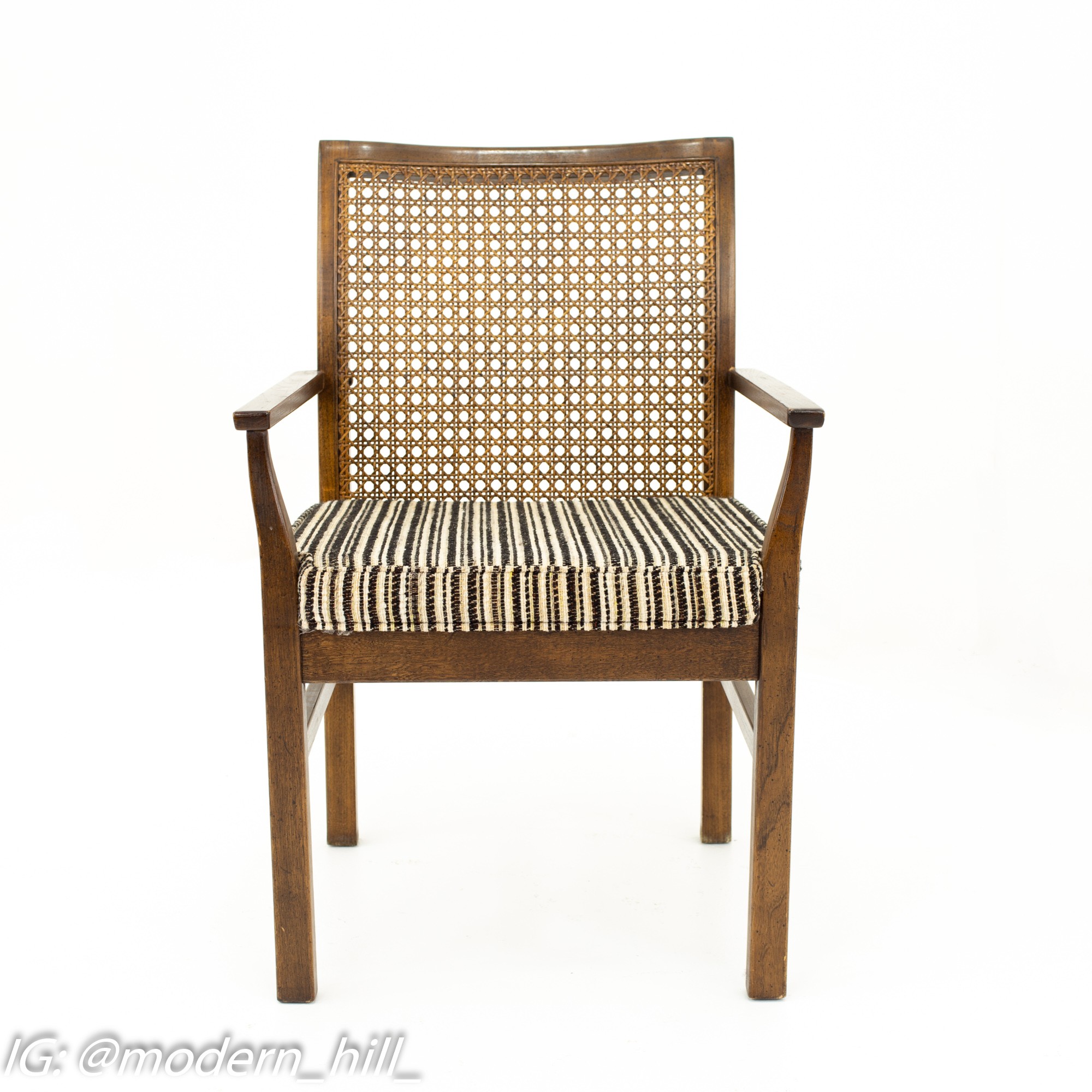 Images | Mid Century Modern Furniture - Mid Century Furniture Chicago Lane Mid Century Cane Backed Walnut Dining Chairs - Set of 6