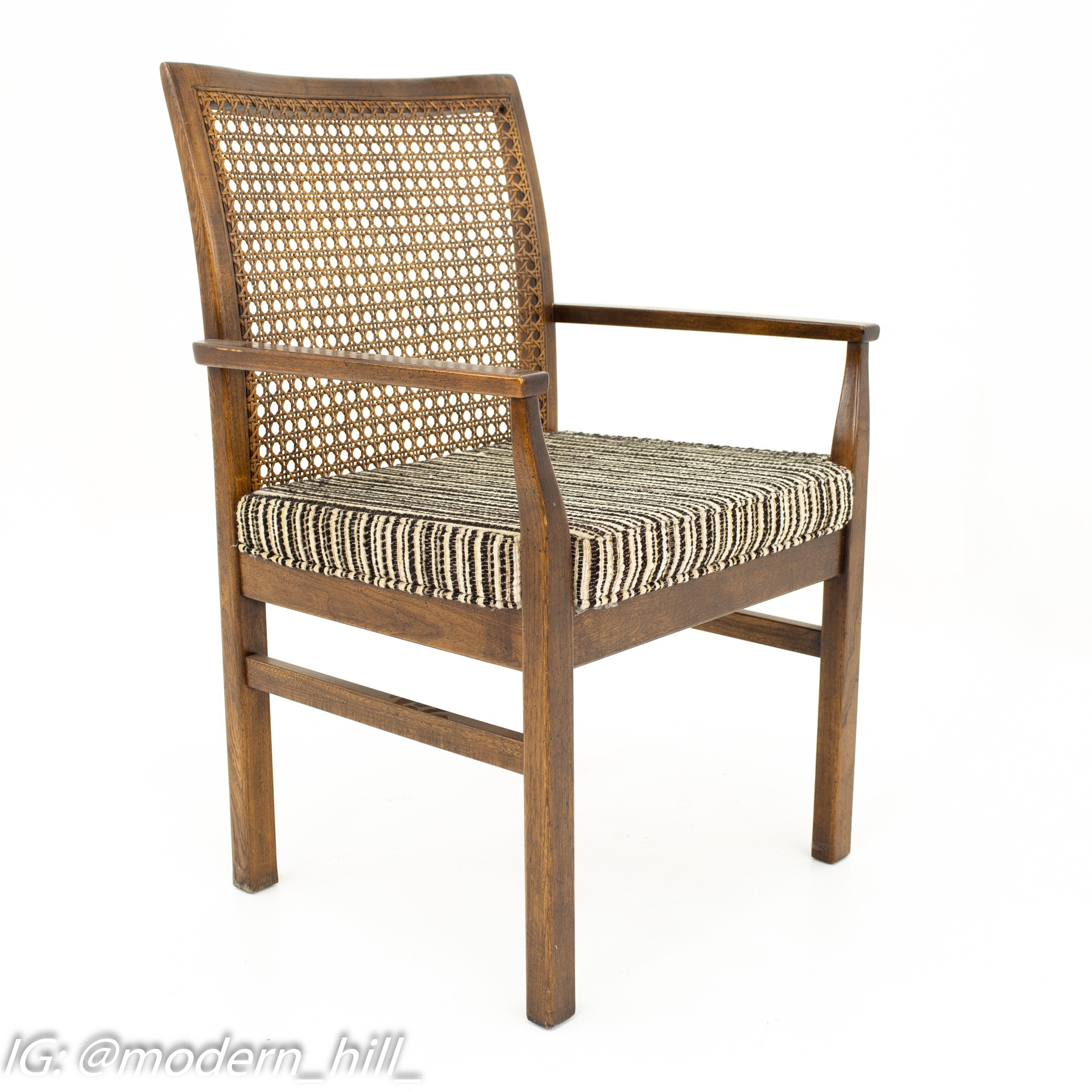 Images | Mid Century Modern Furniture - Mid Century Furniture Chicago Lane Mid Century Cane Backed Walnut Dining Chairs - Set of 6
