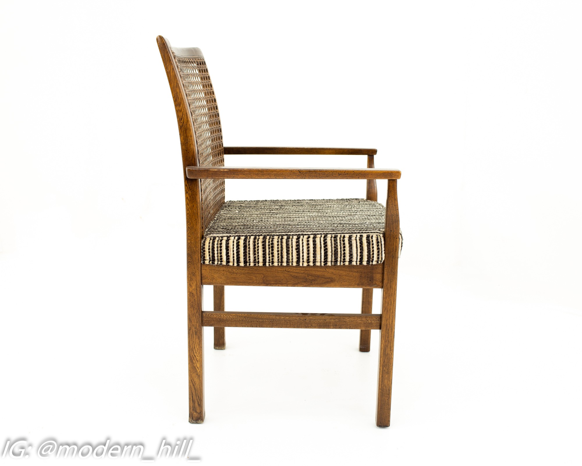 Images | Mid Century Modern Furniture - Mid Century Furniture Chicago Lane Mid Century Cane Backed Walnut Dining Chairs - Set of 6