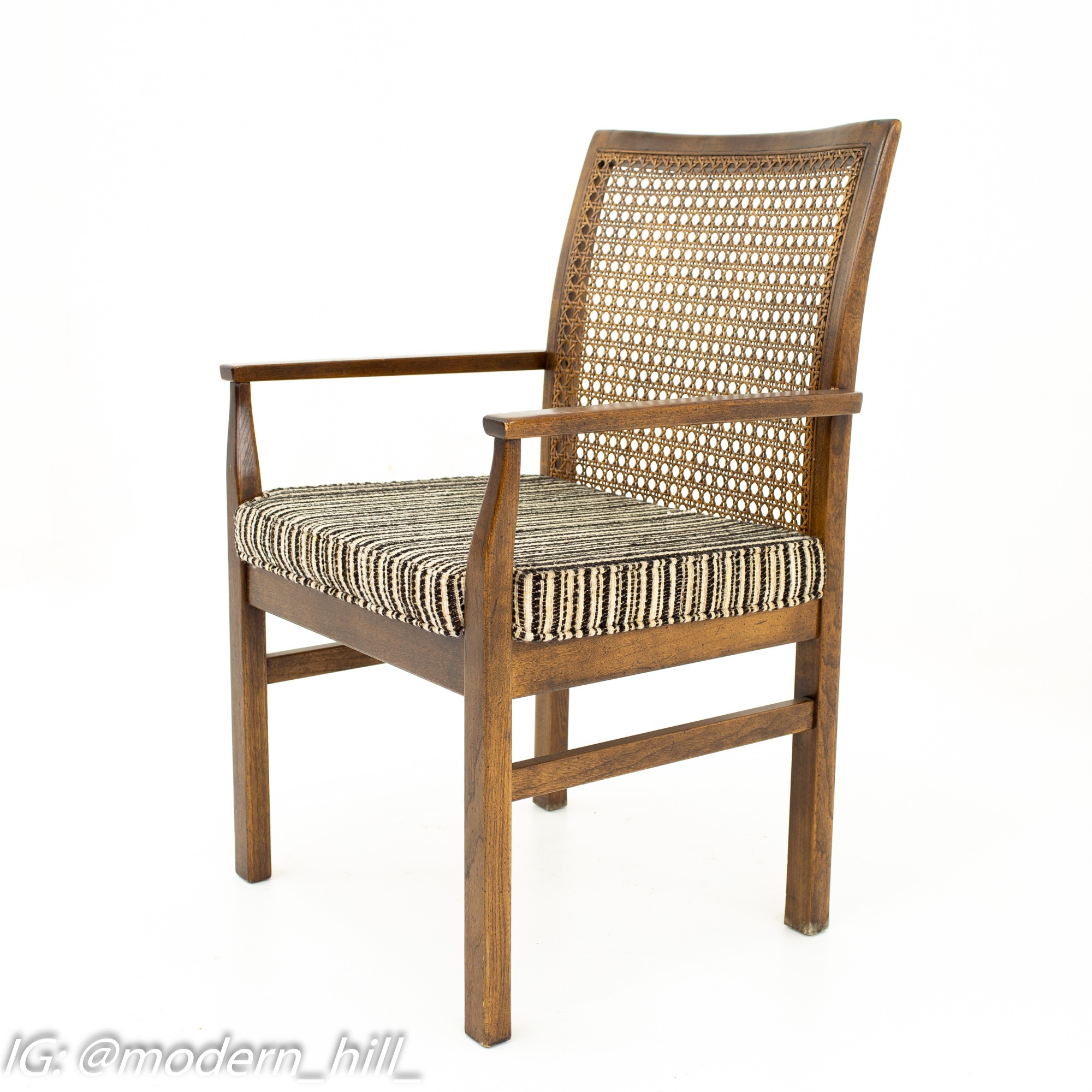 Images | Mid Century Modern Furniture - Mid Century Furniture Chicago Lane Mid Century Cane Backed Walnut Dining Chairs - Set of 6