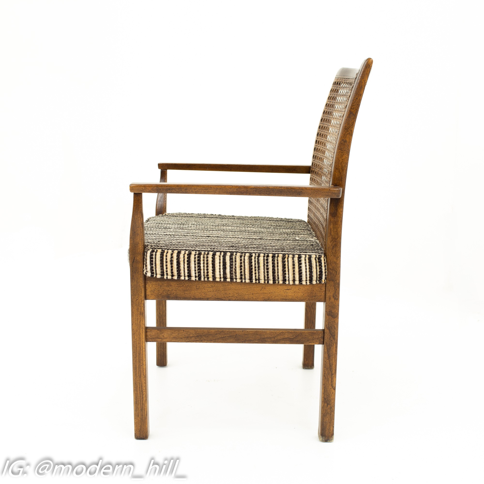 Images | Mid Century Modern Furniture - Mid Century Furniture Chicago Lane Mid Century Cane Backed Walnut Dining Chairs - Set of 6
