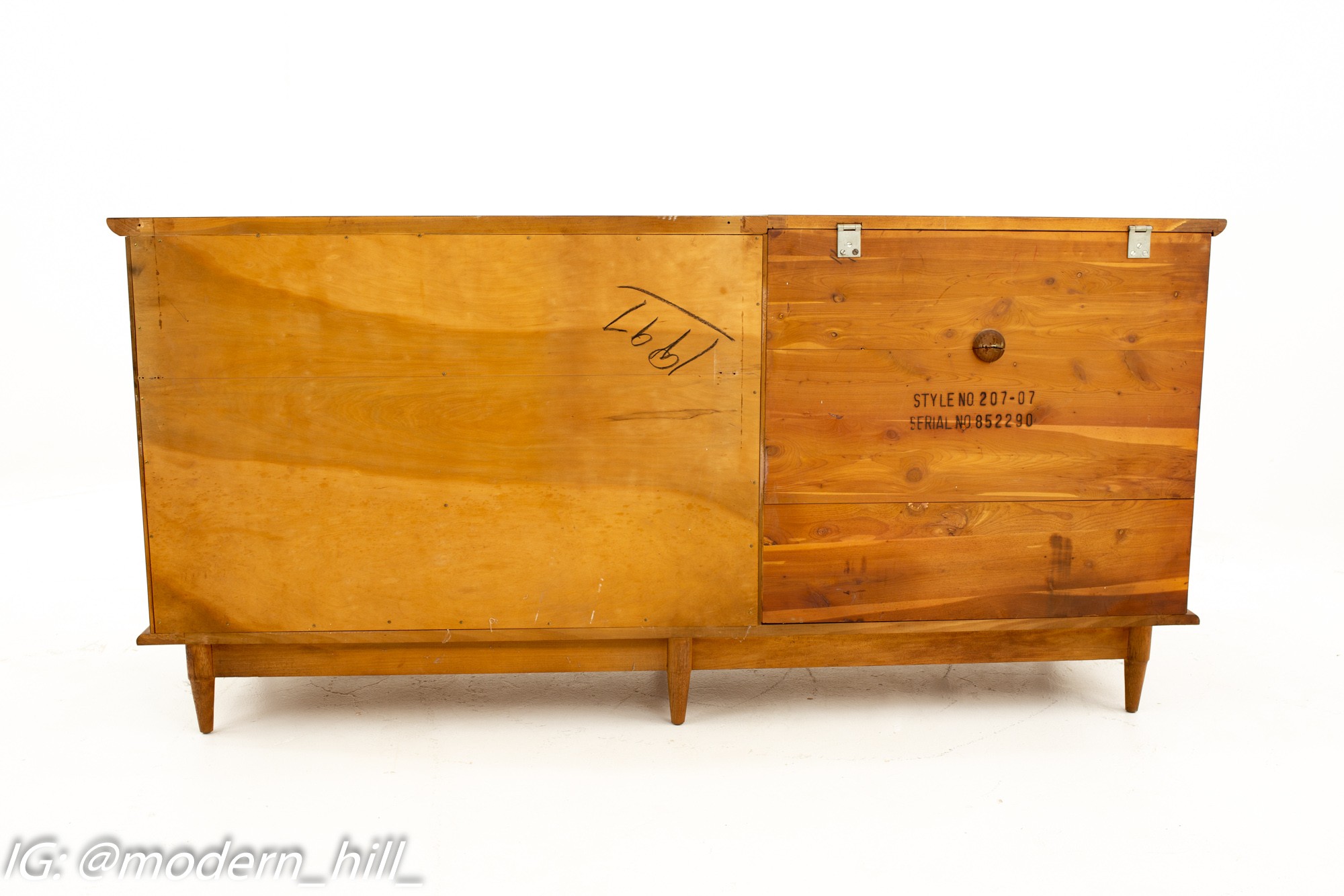 Lane Mid Century Lowboy Dresser with Built in Cedar Chest