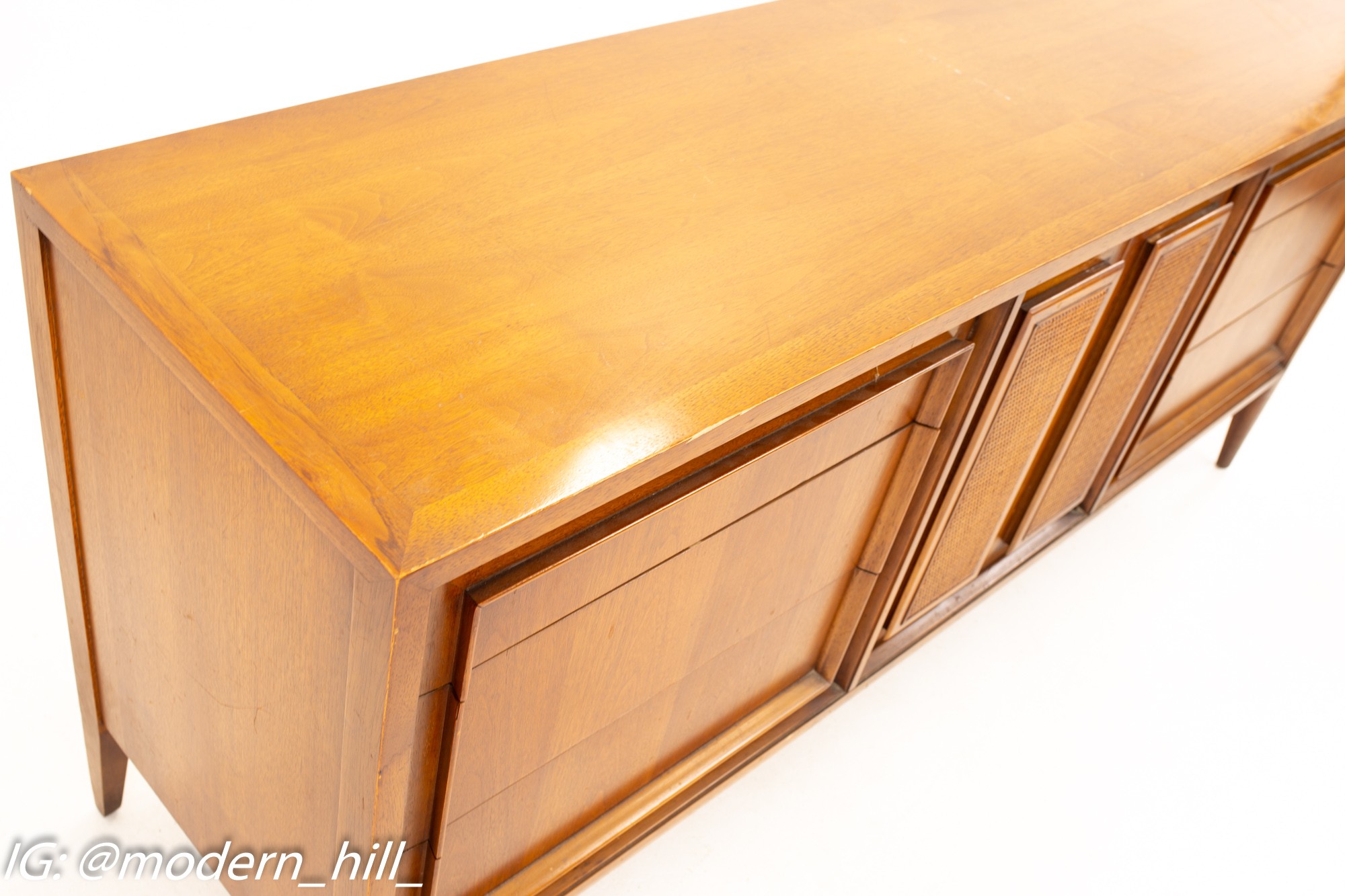 Century Furniture Mid Century 9 Drawer Lowboy Dresser
