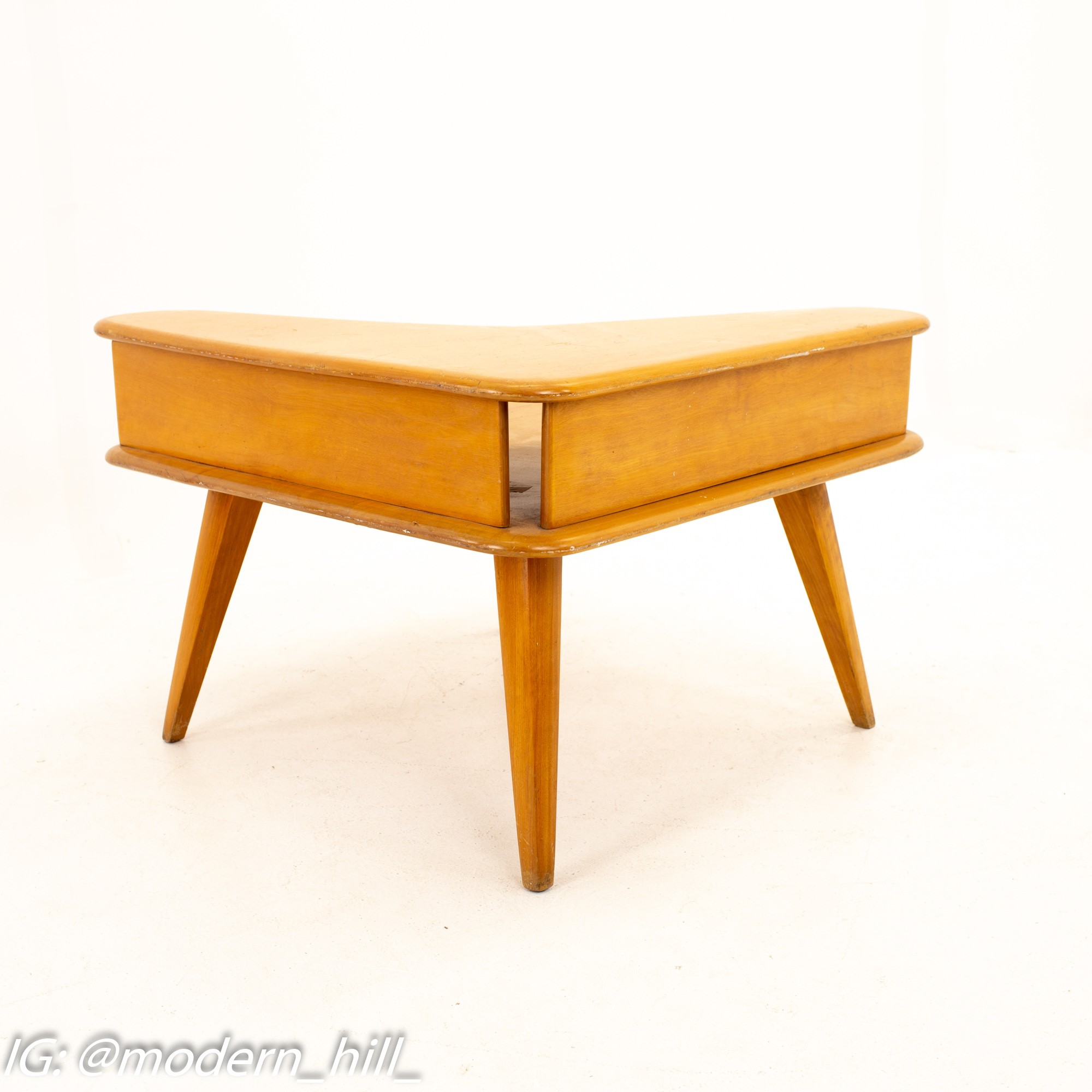 Images | Mid Century Modern Furniture - Mid Century Furniture Chicago Heywood-wakefield Mid Century Two Tier Square Side Table in Champagne