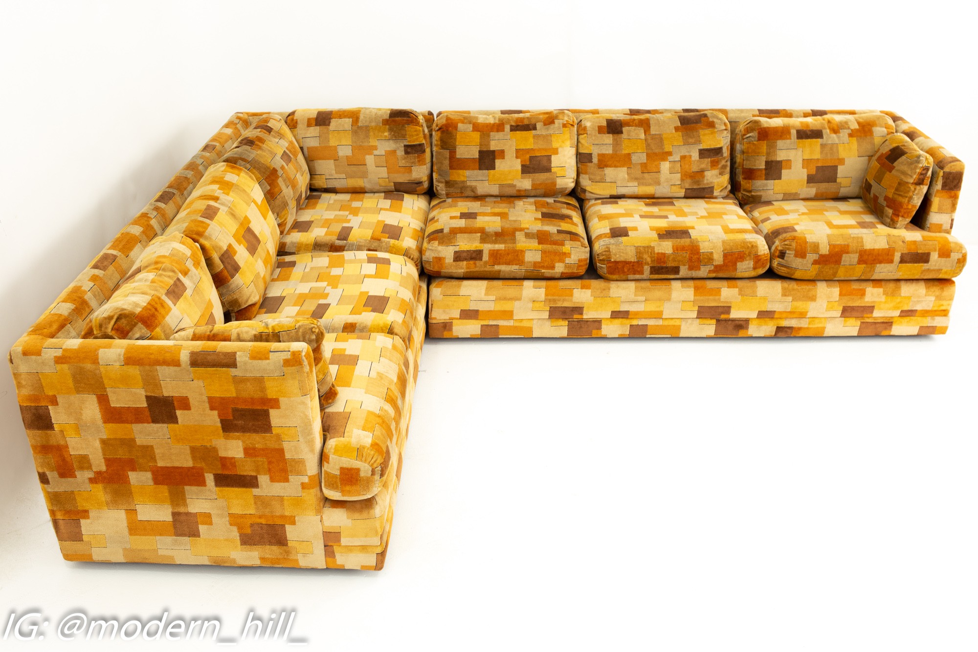 Jack Lenor Larsen Mid Century Modern Sectional Sofa