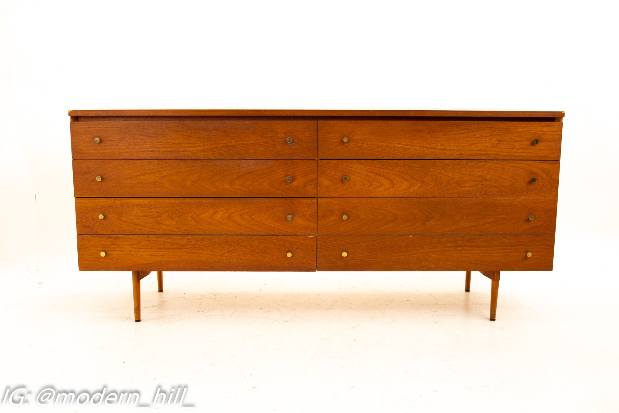 Paul McCobb for Calvin Irwin Collection Mid Century 8 Drawer Lowboy Dresser