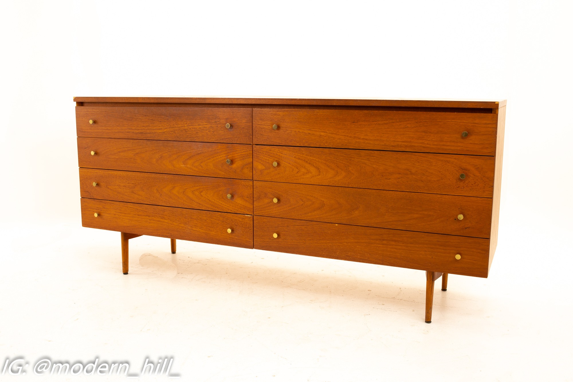Paul McCobb for Calvin Irwin Collection Mid Century 8 Drawer Lowboy Dresser