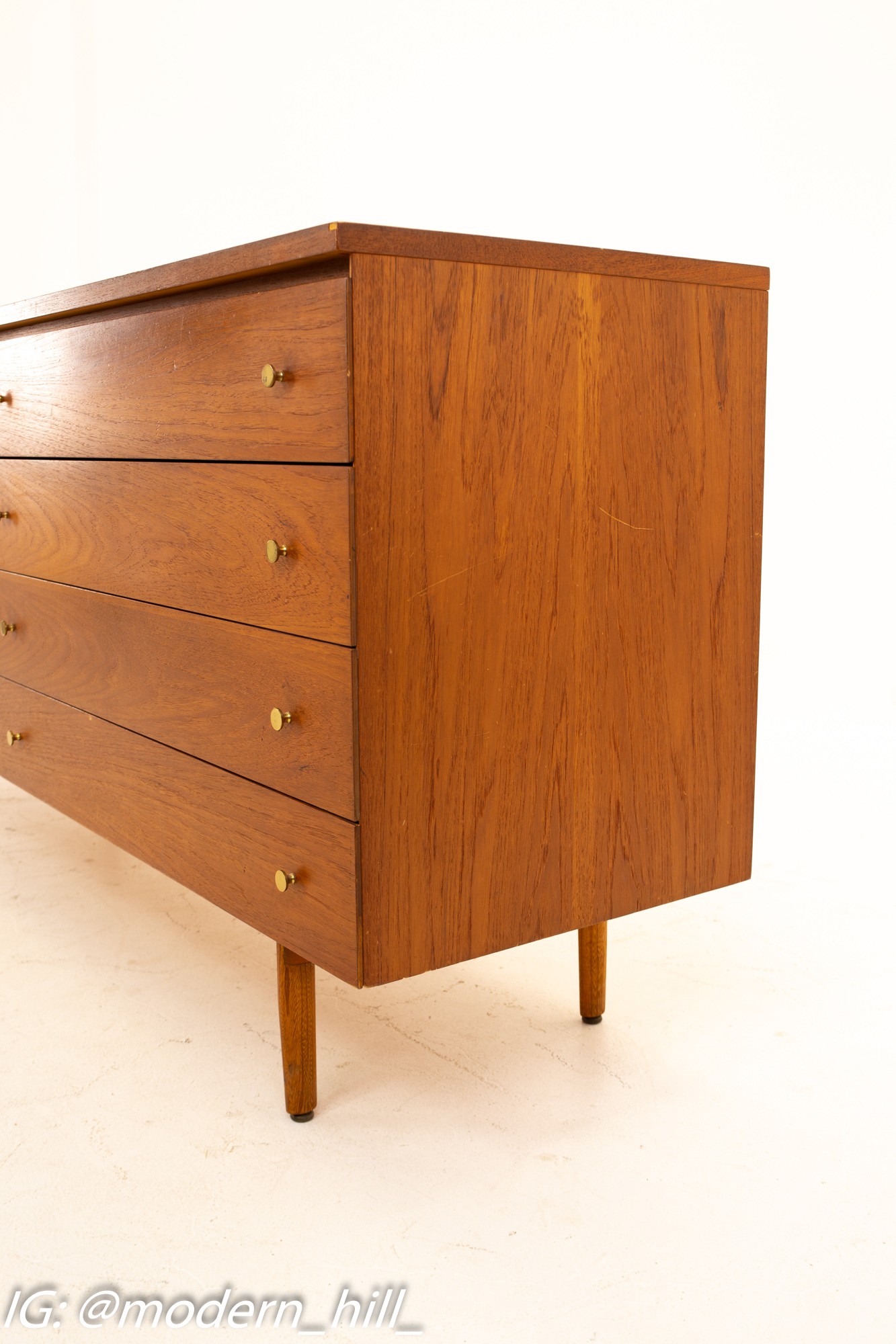 Paul McCobb for Calvin Irwin Collection Mid Century 8 Drawer Lowboy Dresser