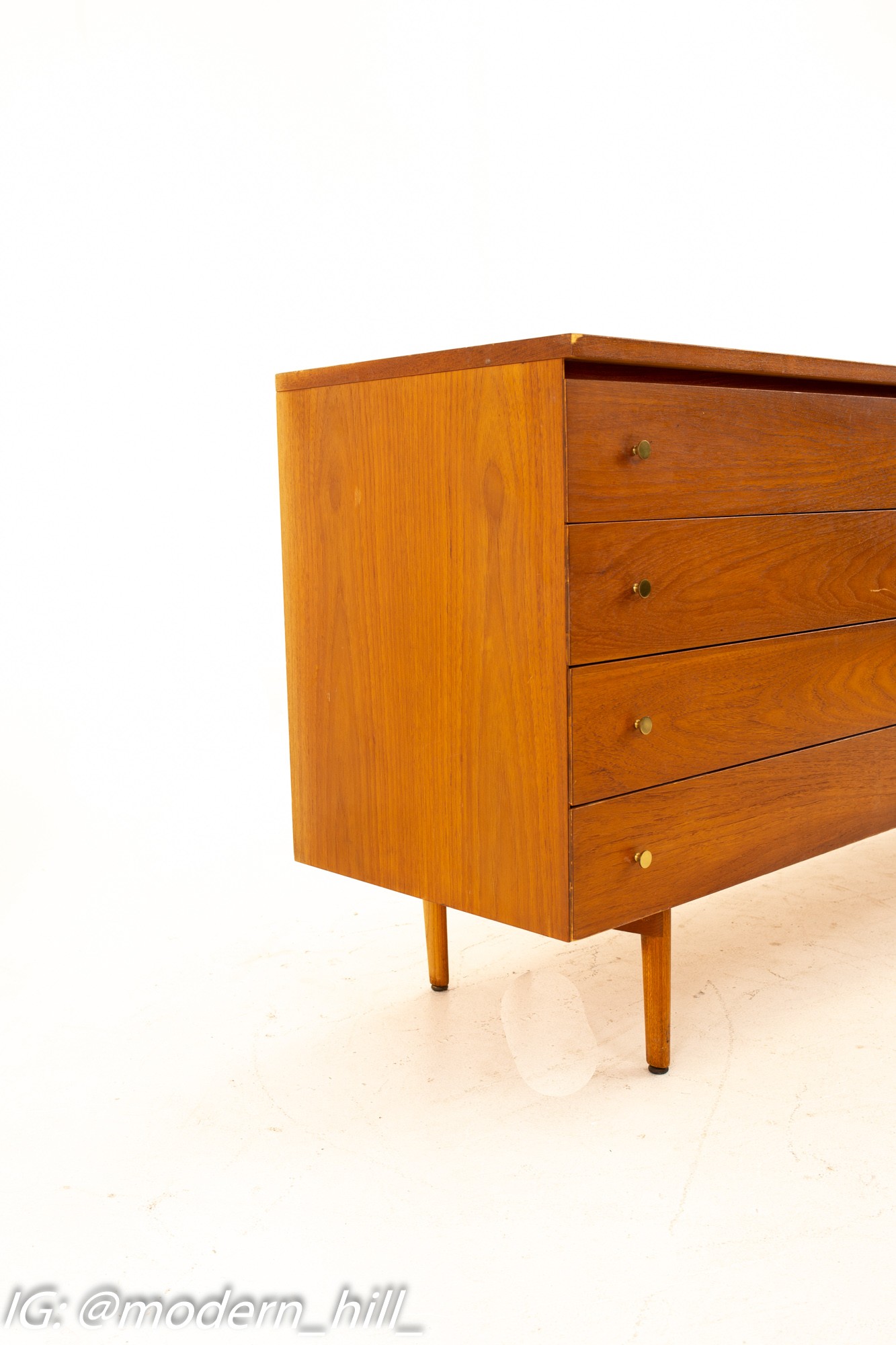 Paul McCobb for Calvin Irwin Collection Mid Century 8 Drawer Lowboy Dresser