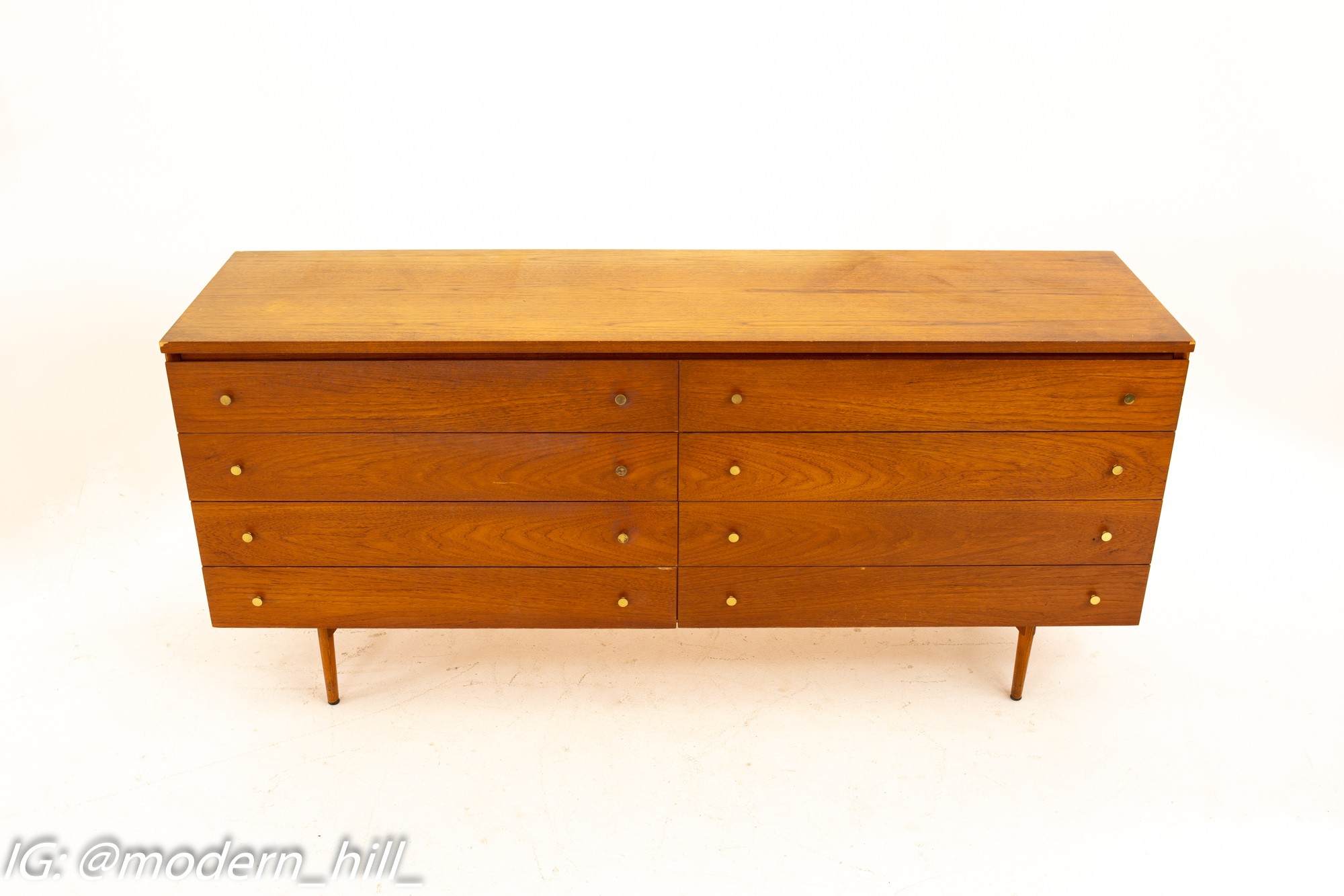 Paul McCobb for Calvin Irwin Collection Mid Century 8 Drawer Lowboy Dresser