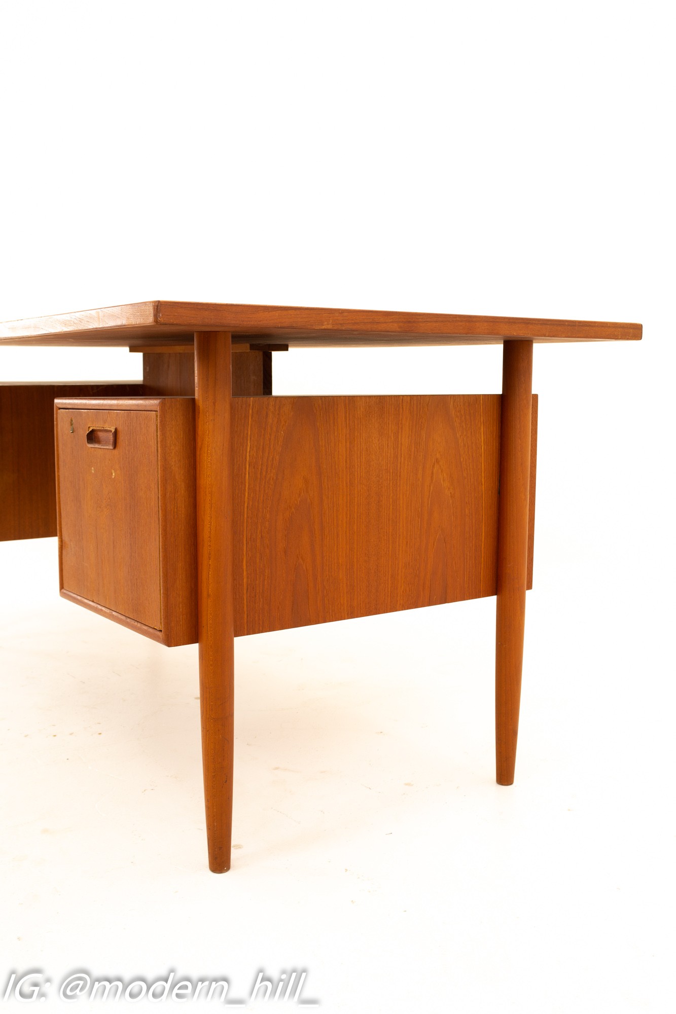 Danish Mid Century Teak Floating Display Desk