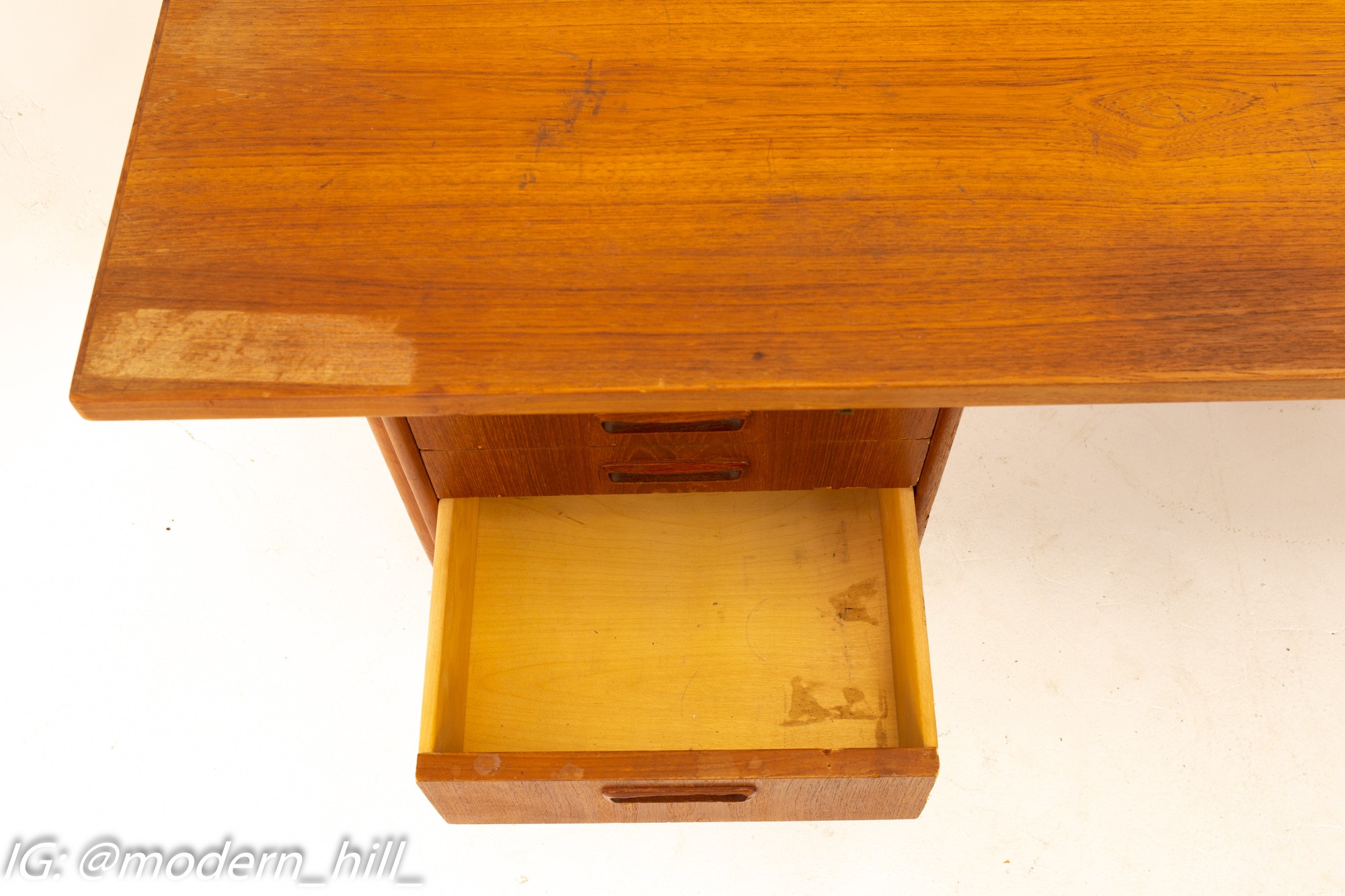 Danish Mid Century Teak Floating Display Desk