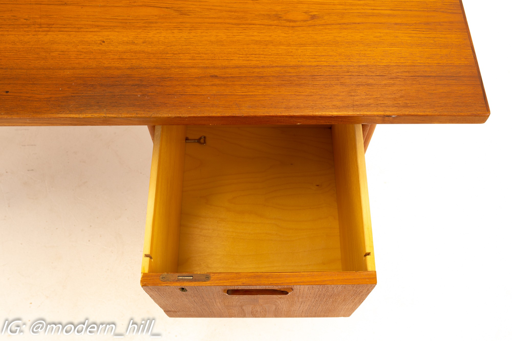 Danish Mid Century Teak Floating Display Desk