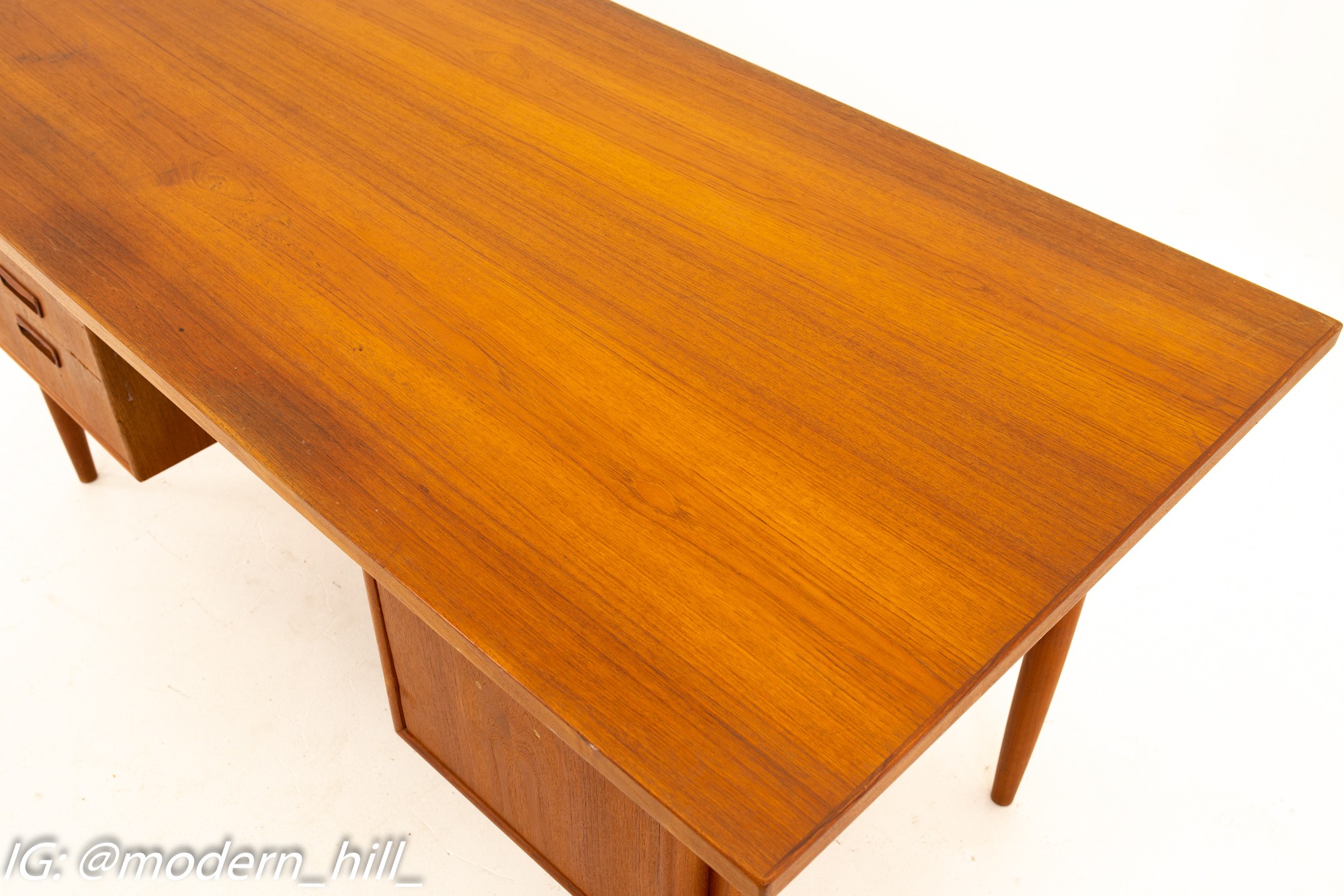 Danish Mid Century Teak Floating Display Desk