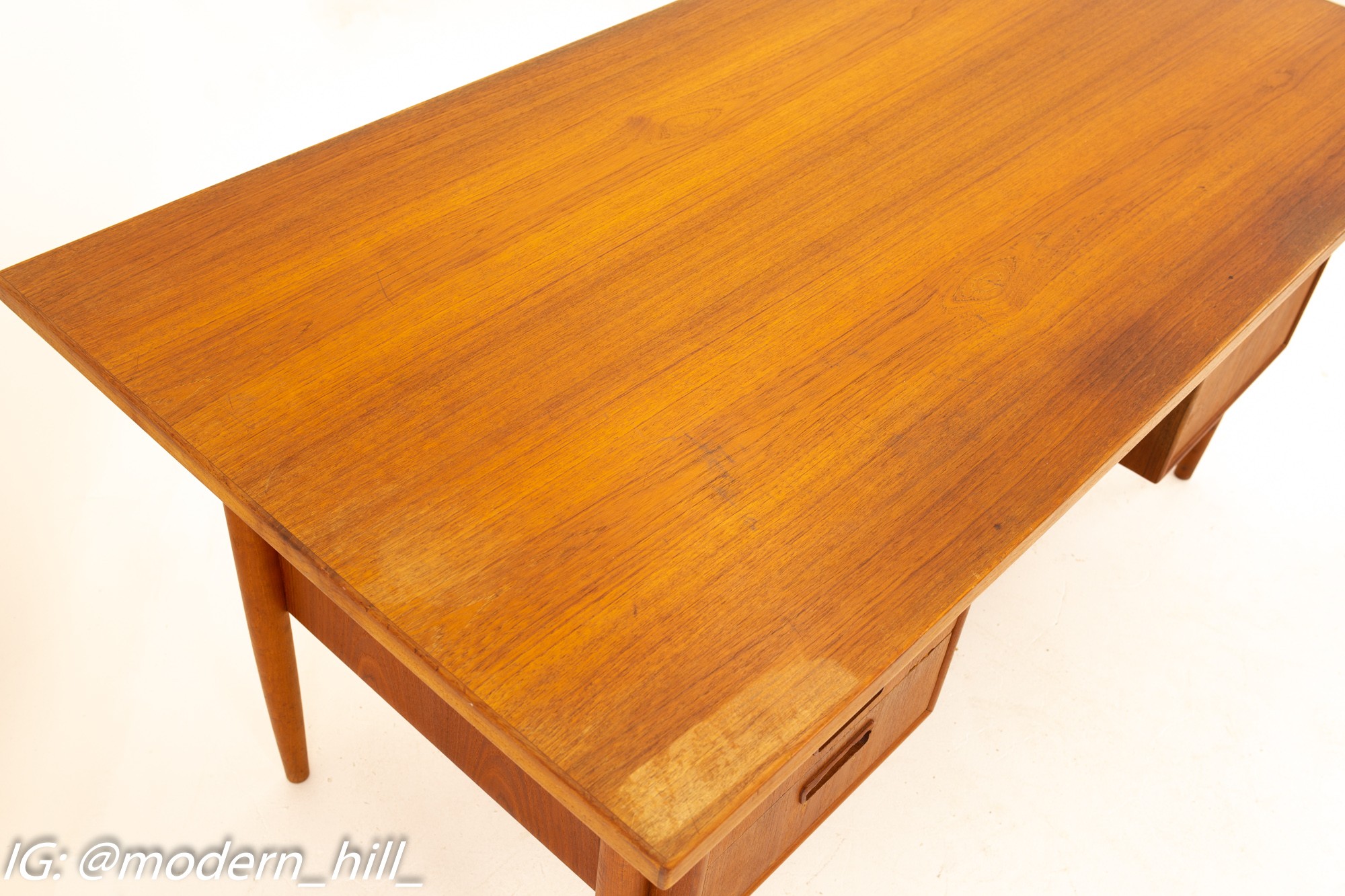 Danish Mid Century Teak Floating Display Desk