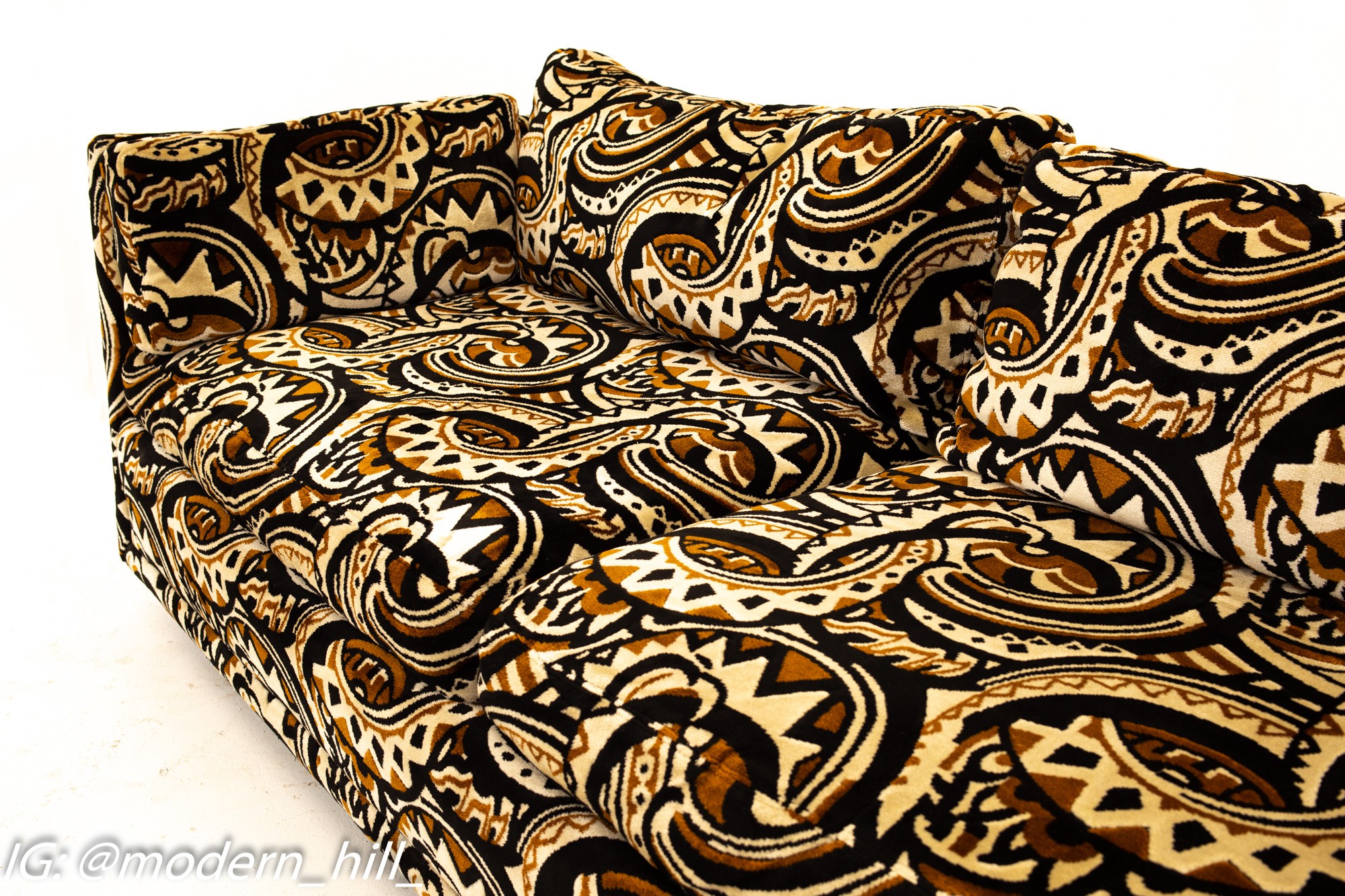 Jack Lenor Larsen Style Mid Century Sofa Settee