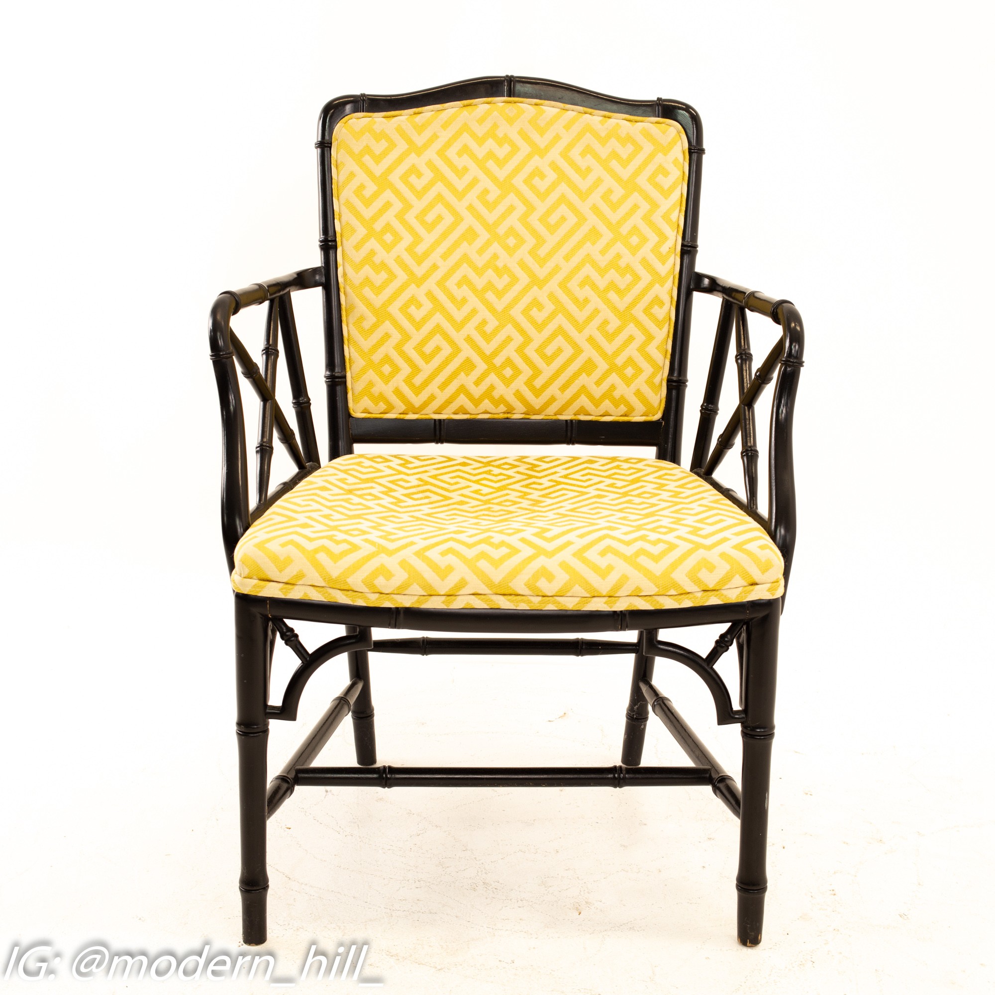 Mcguire Style Mid Century Bamboo Occasional Chair