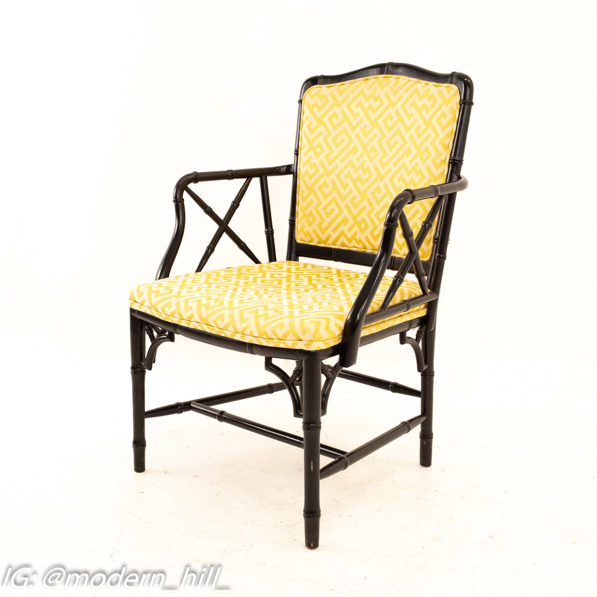 Mcguire Style Mid Century Bamboo Occasional Chair