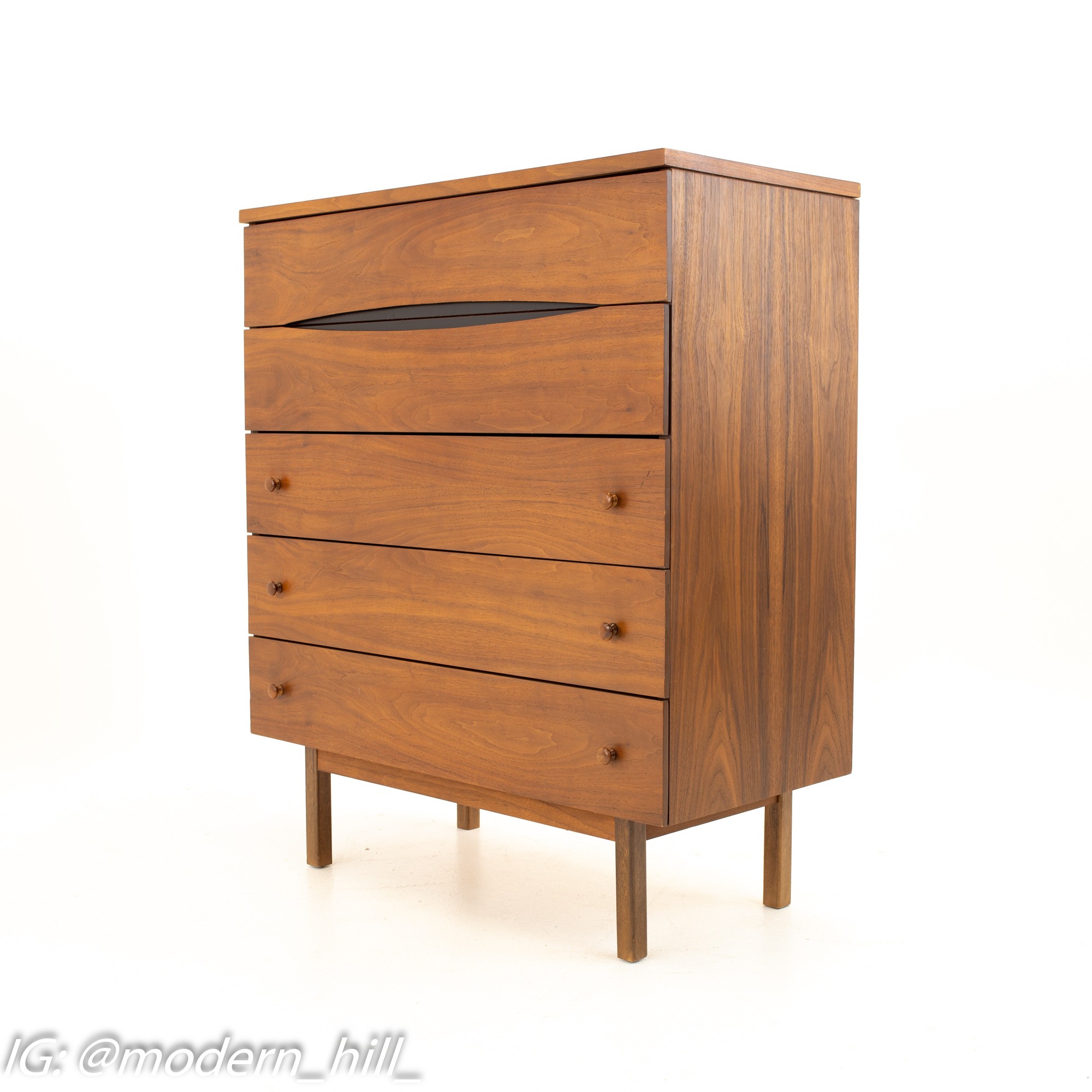 stanley mid century modern dresser Vintage Mid Century Modern 6 Drawer Dresser by Stanley. Big Whale Consignment