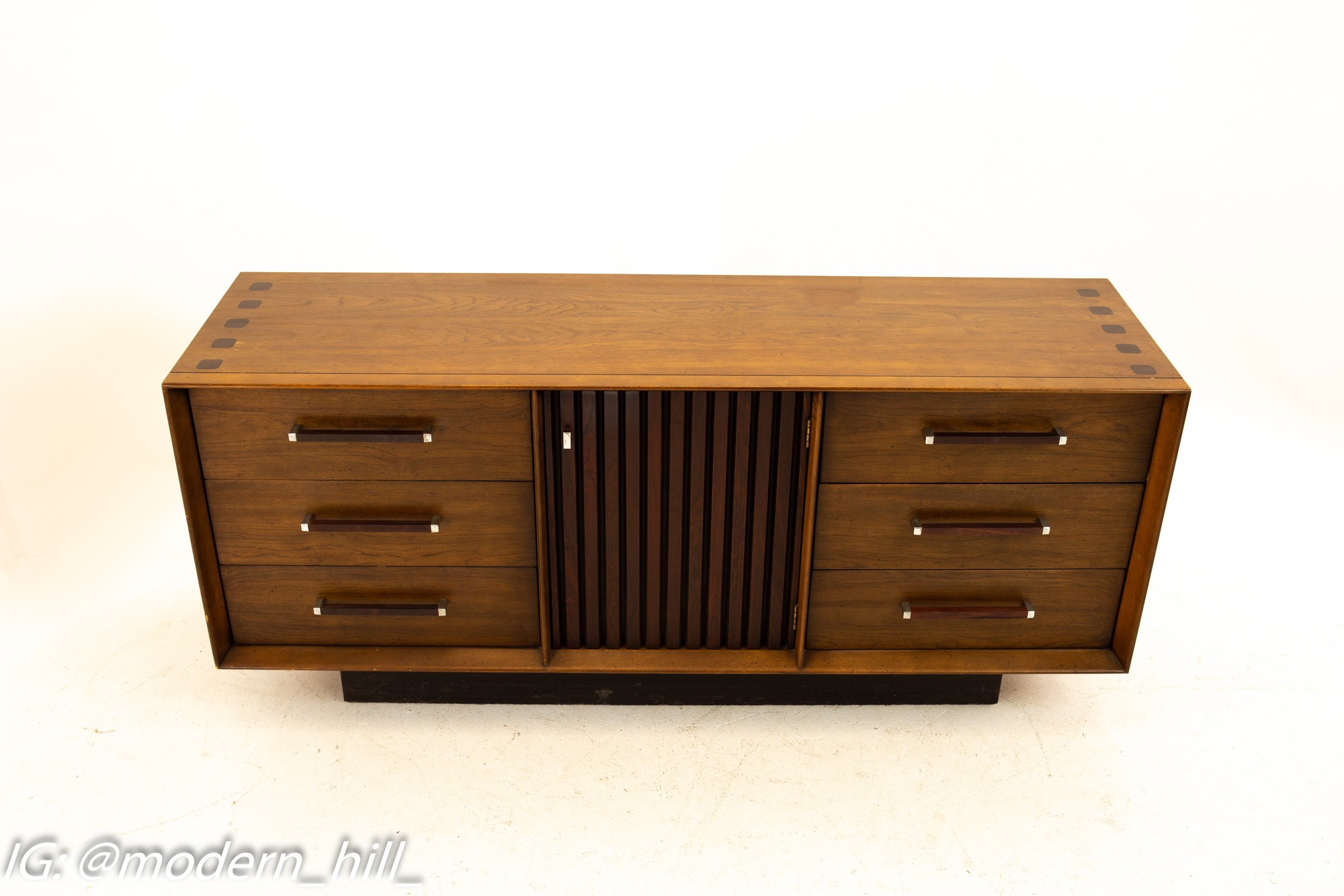 Lane Furniture - Paul McCobb Style Lane Tuxedo Dresser Cabinet Credenza  Walnut & Rosewood MCM Era