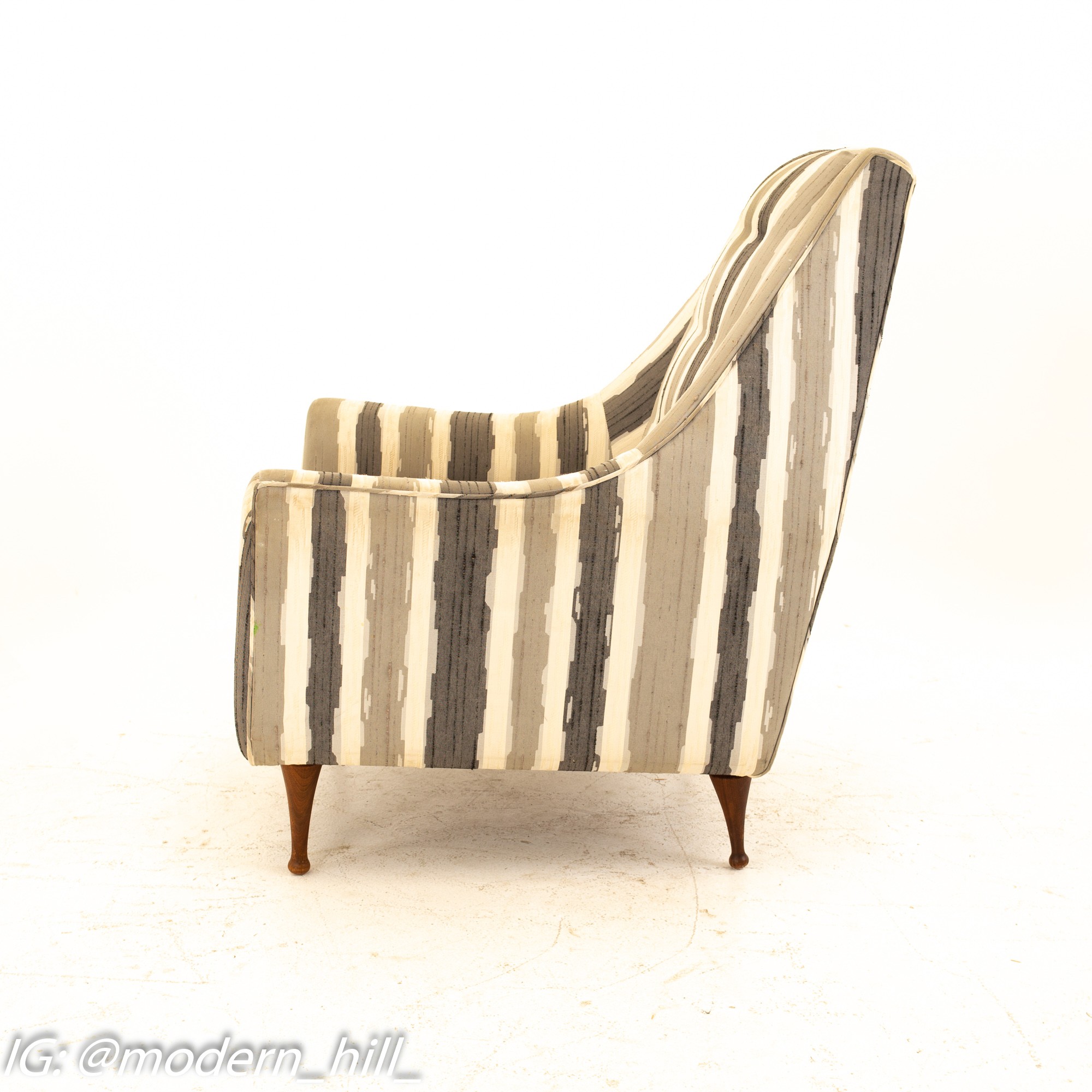 Paul Mccobb Symmetric Group Mid Century Highback Upholstered Lounge Chair