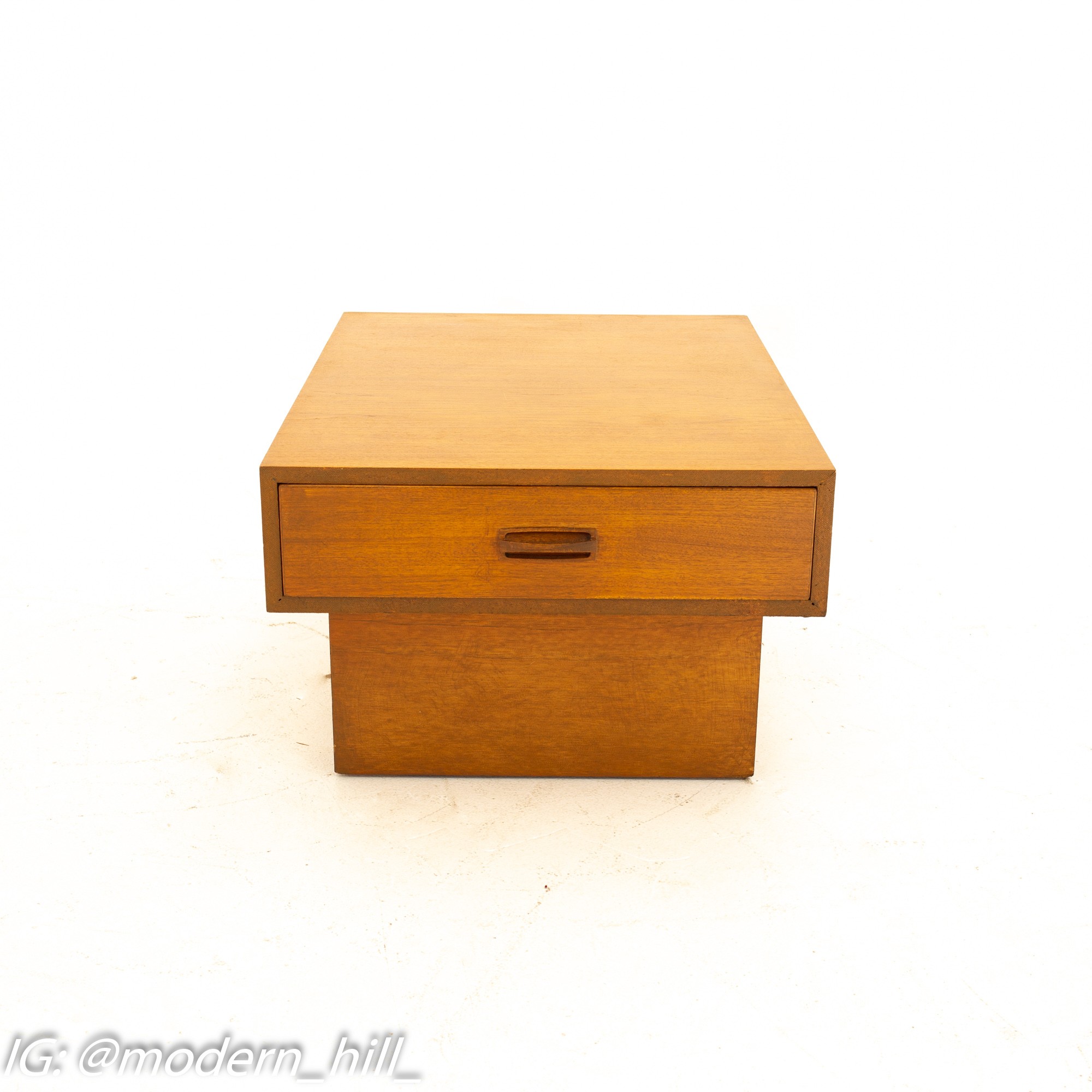Danish Style Mid Century Teak and Rosewood End Table