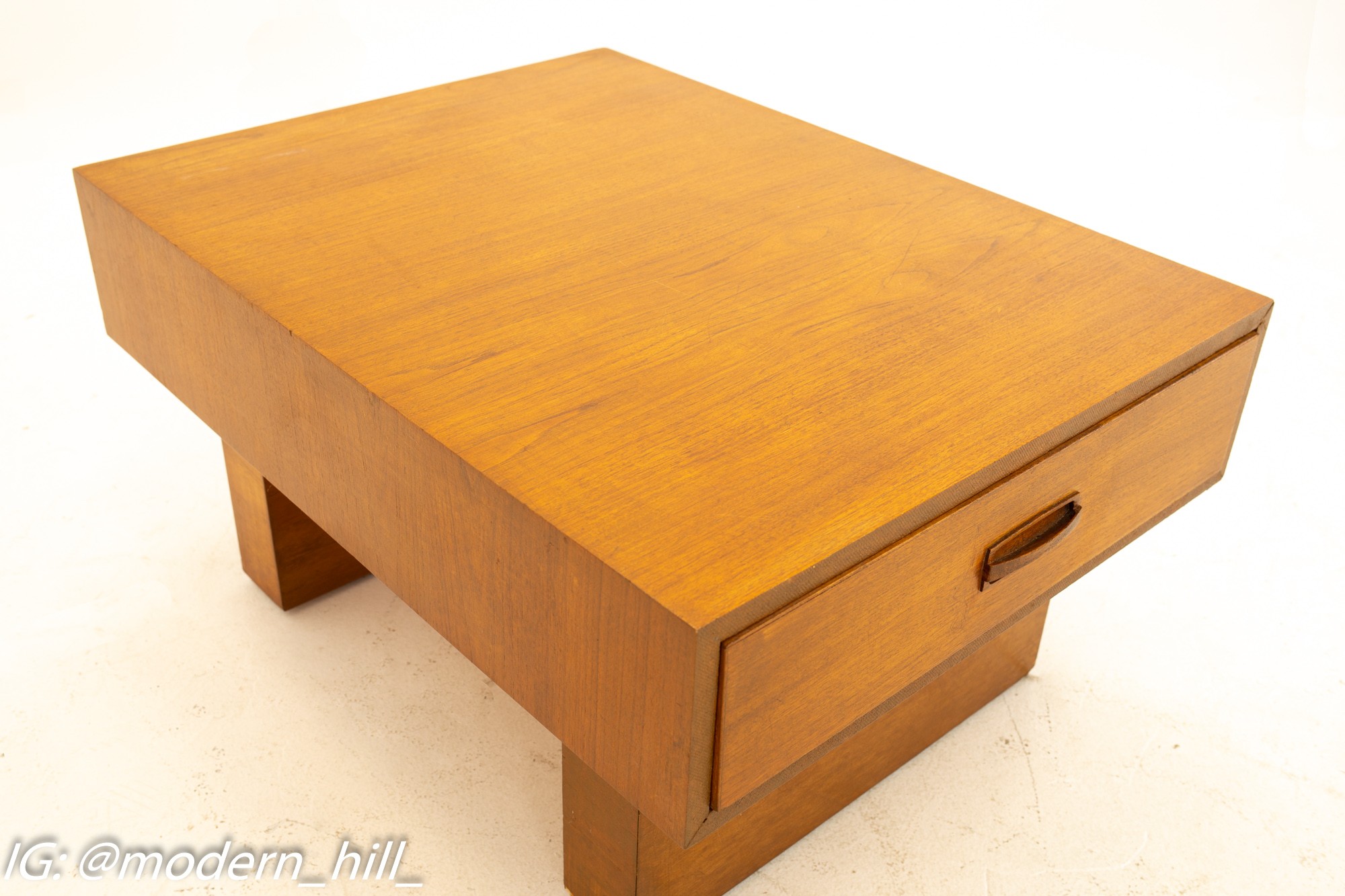 Danish Style Mid Century Teak and Rosewood End Table