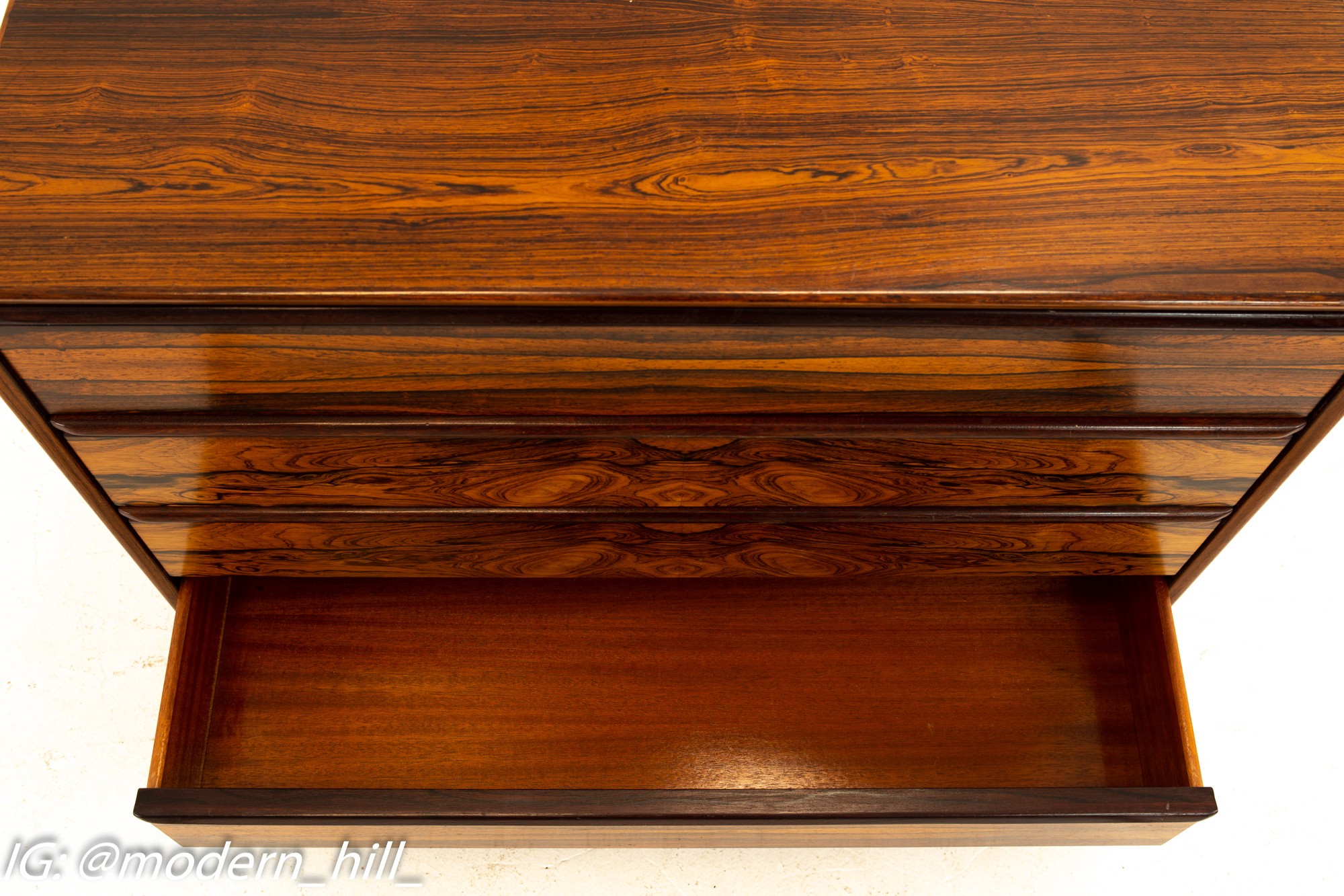 Westnofa Mid Century Rosewood 4-drawer Lowboy Dressers - a Pair