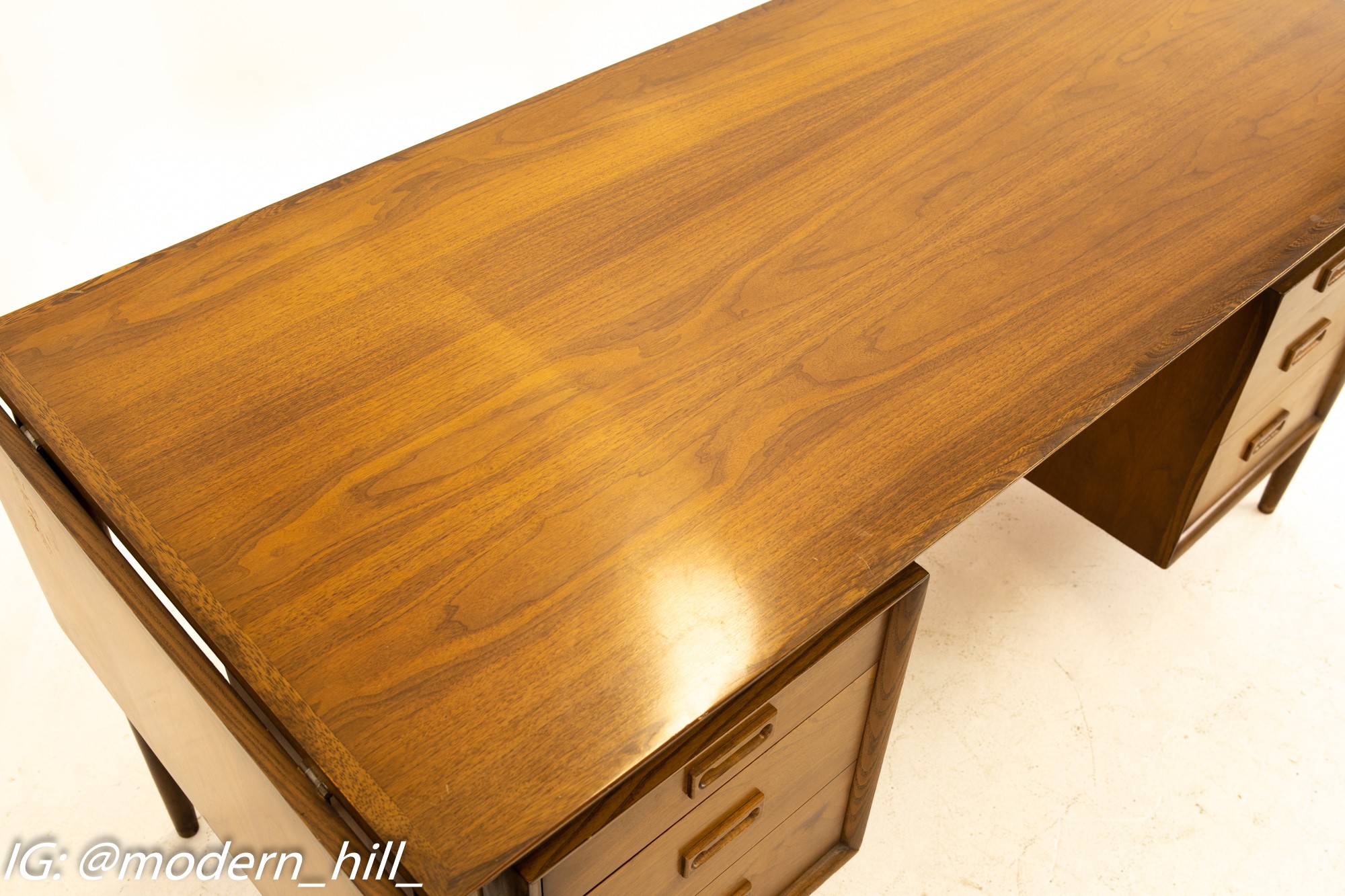 Founders Style Mid Century Walnut Drop Leaf Desk