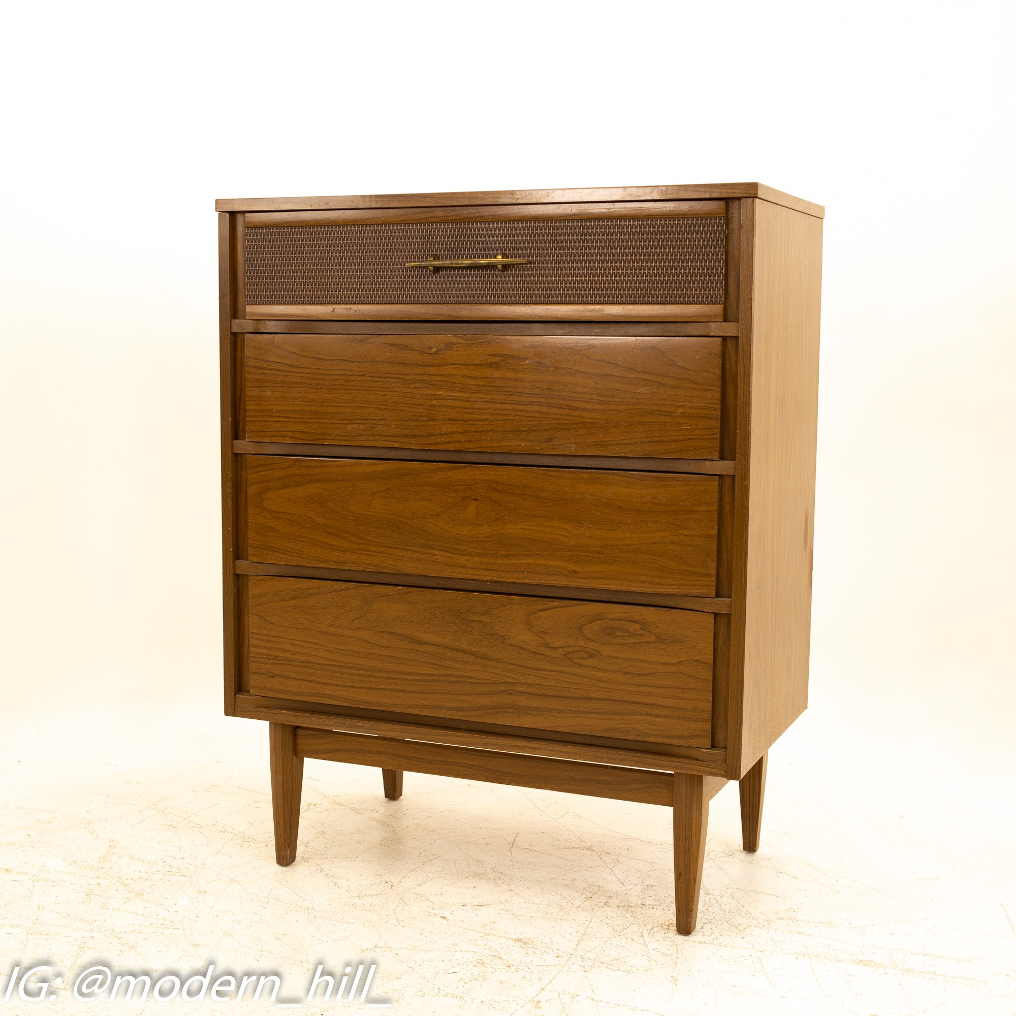 Images | Mid Century Modern Furniture - Mid Century Furniture Chicago Kroehler Mid Century Walnut 4 Drawer Highboy