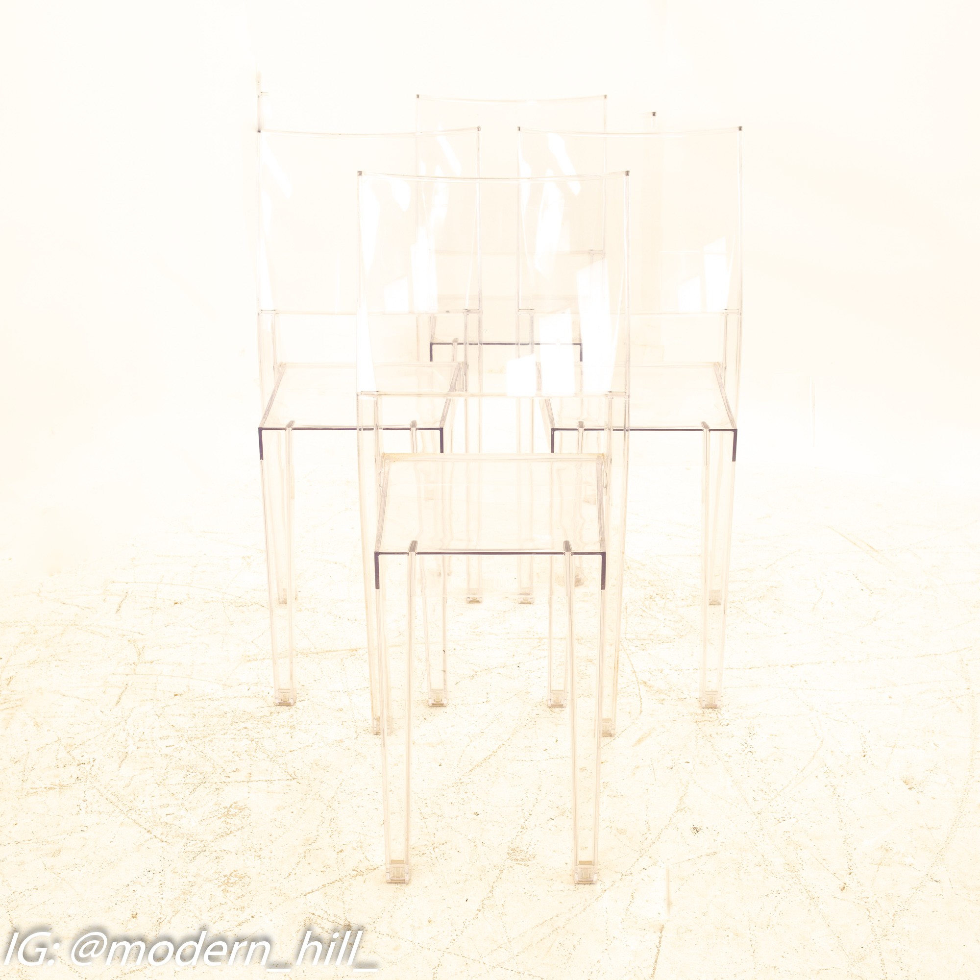 Images | Mid Century Modern Furniture - Mid Century Furniture Chicago Philippe Starck for Kartell La Marie Mid Century Clear Acrylic Dining Chairs - Set of 4