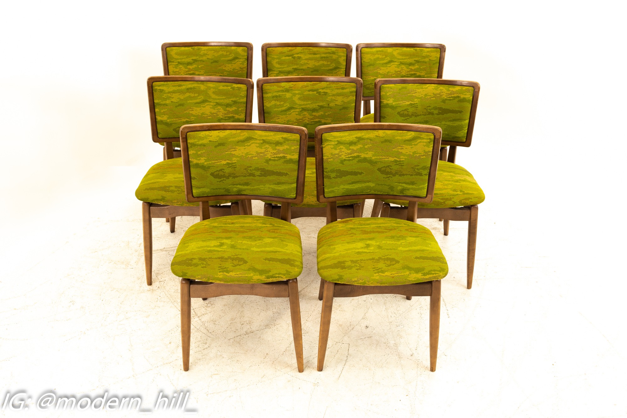 Stakmore Mid Century Folding Dining Chairs - Set of 8