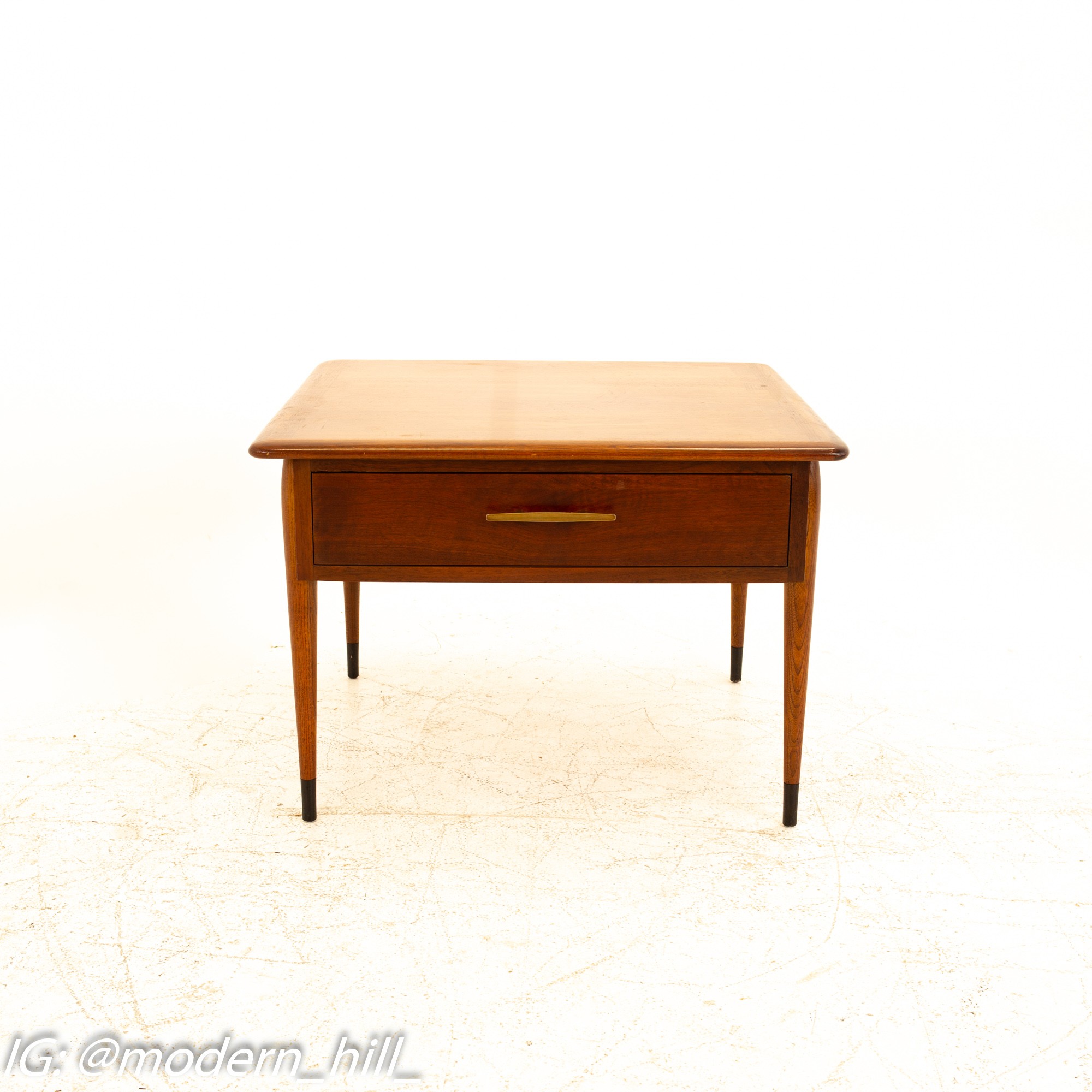 Andre Bus for Lane Acclaim Mid Century Walnut Dovetail Square Side End Table