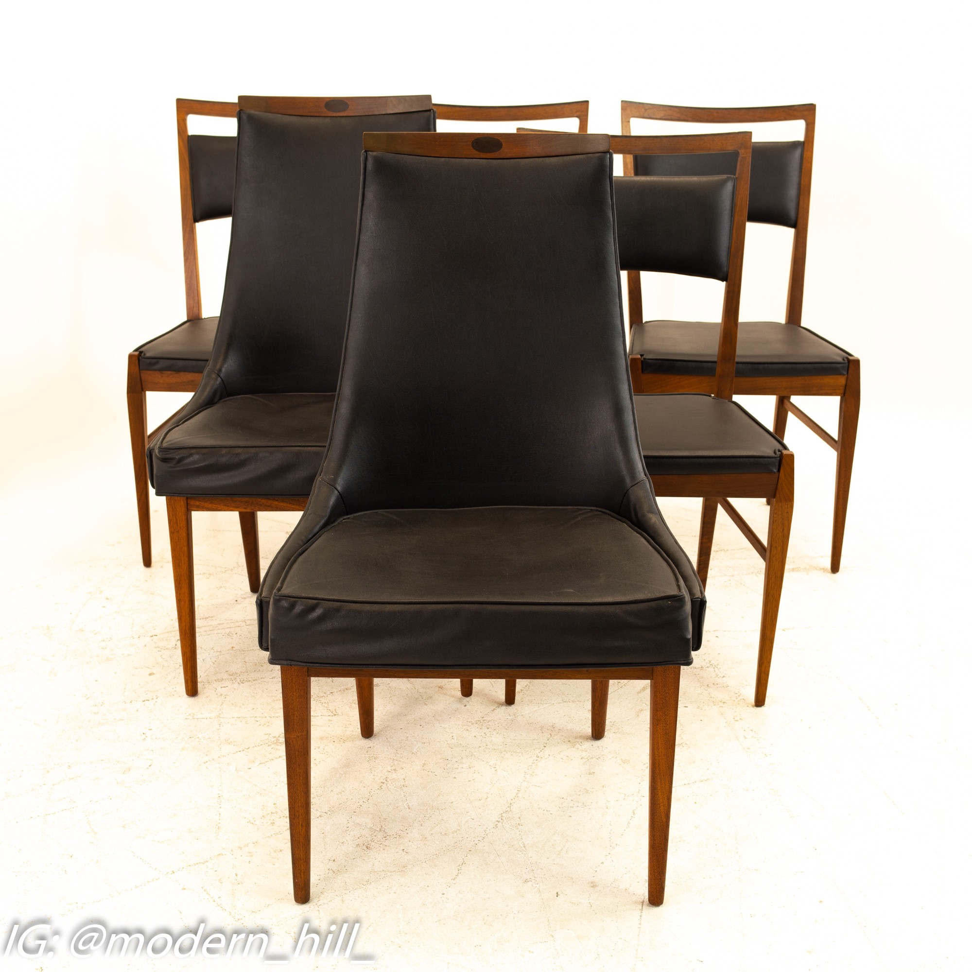 Kipp Stewart for Calvin Mid Century Dining Chairs - Set of 6