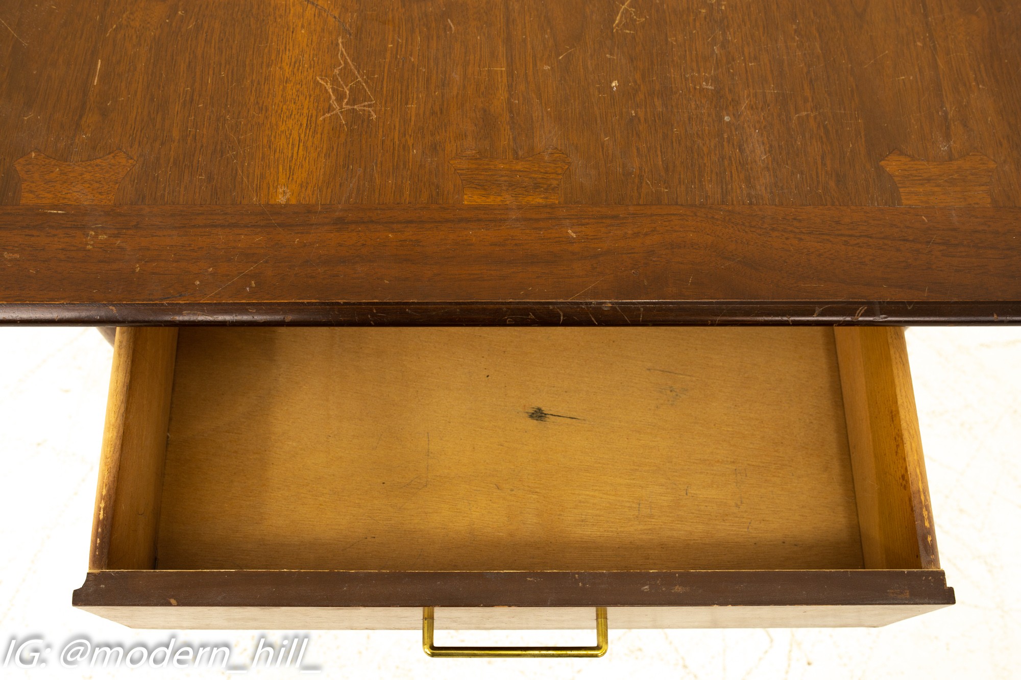 Lane Mid Century Square Walnut Side End Table