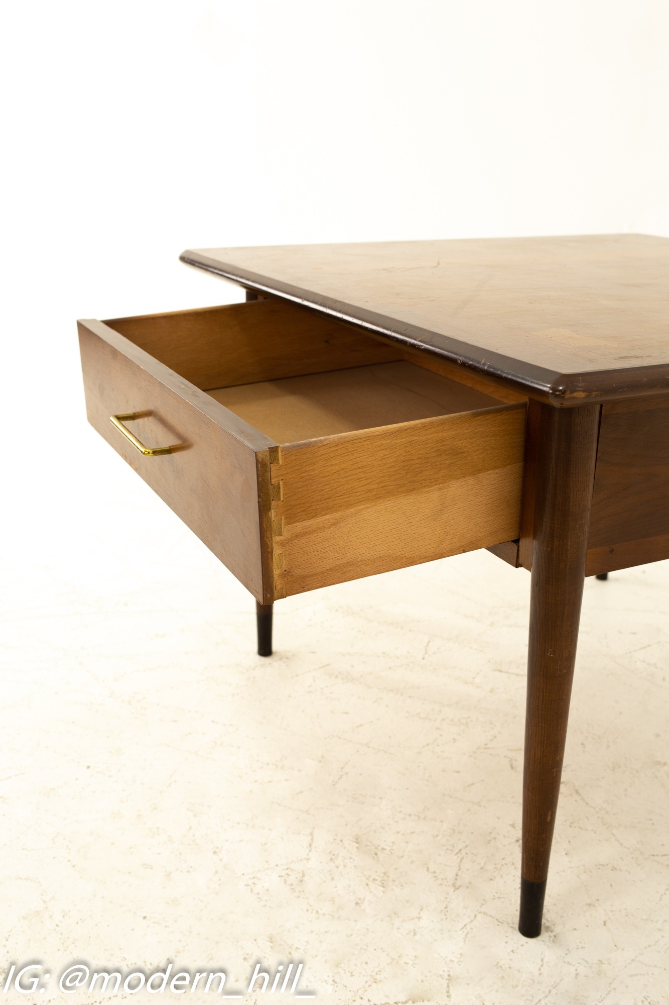Lane Mid Century Square Walnut Side End Table