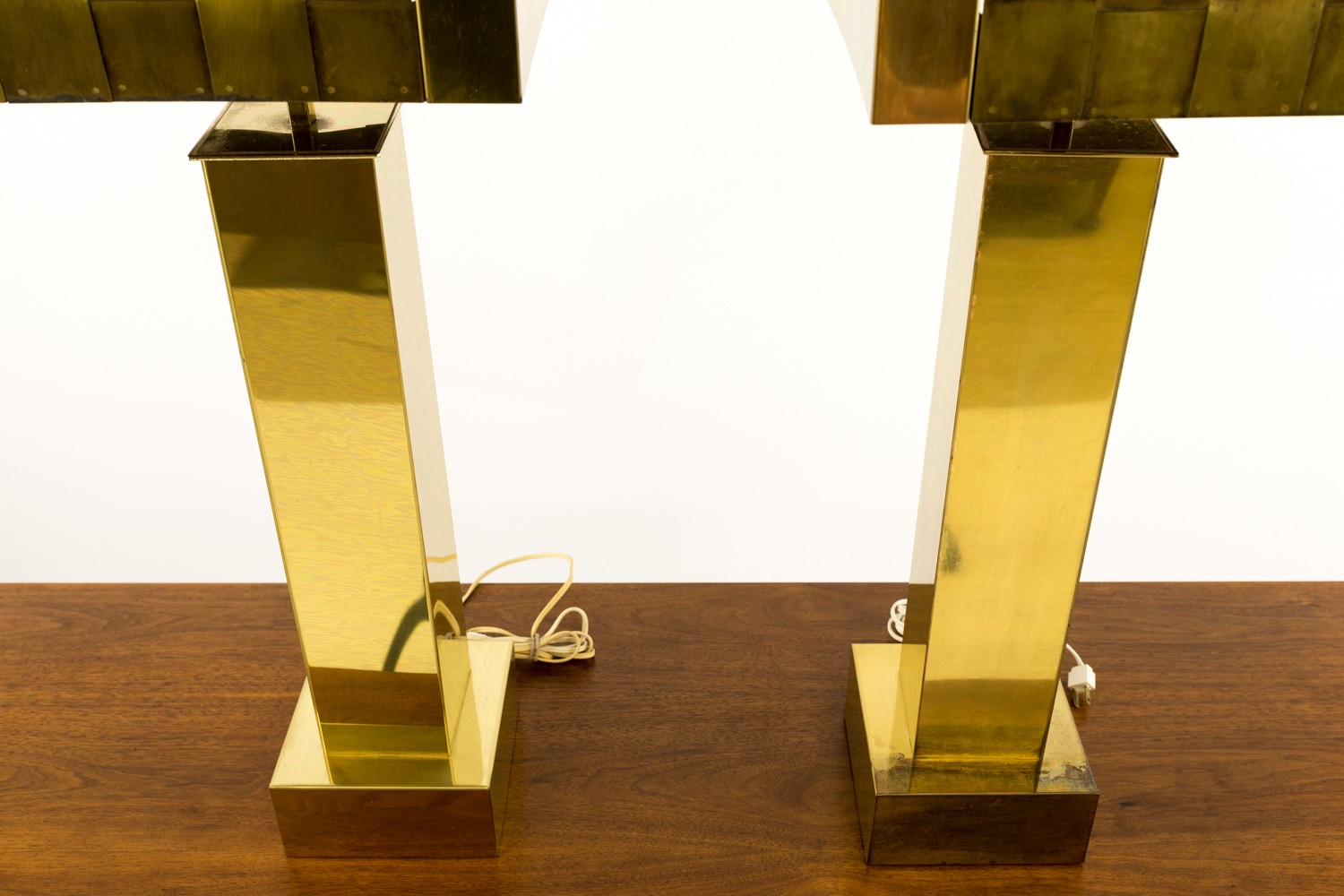 Curtis Jere Brass Lamps - Matching Pair