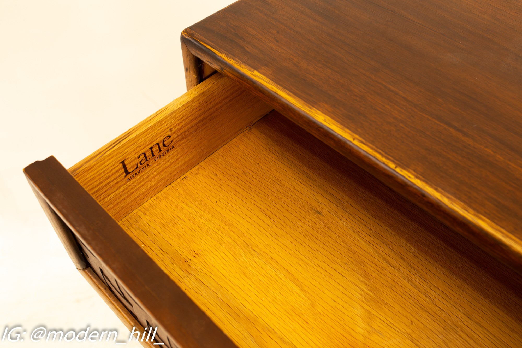 Lane Perception Mid Century 5 Drawer Highboy Dresser