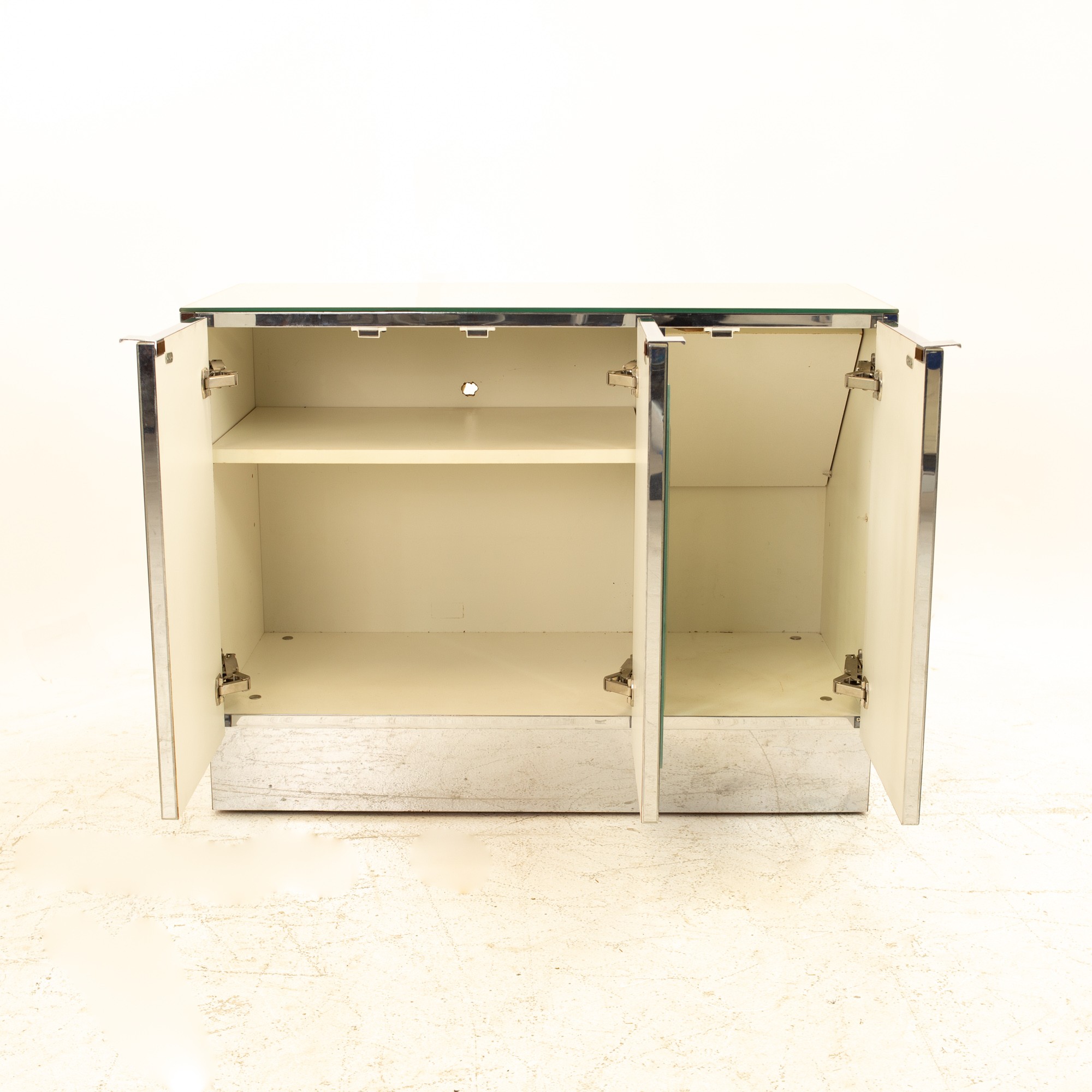 Ello Skycraper Mid Century Mirrored Bar Cabinet