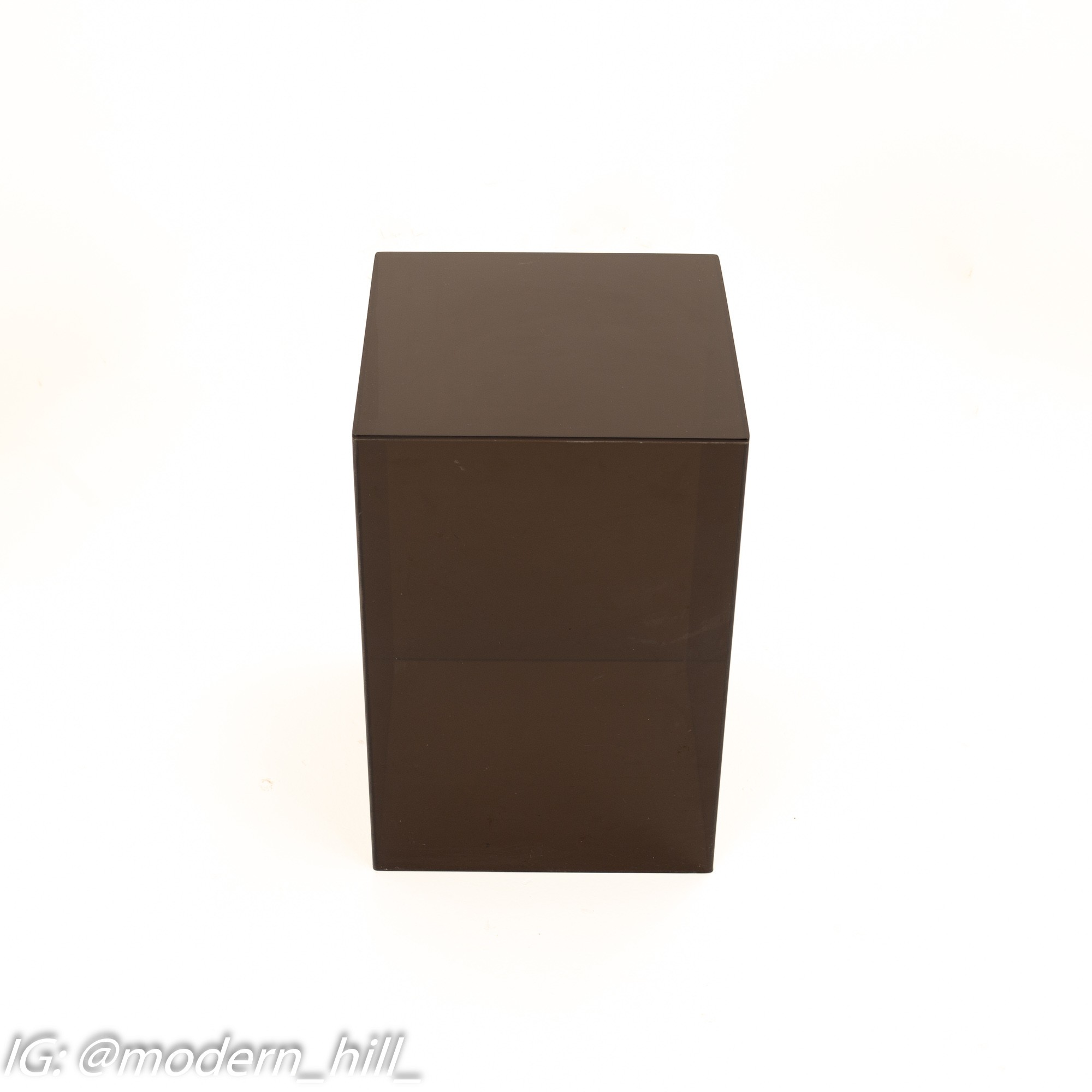 Mid Century Black Acrylic Cube Side End Table