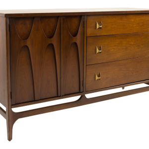 Broyhill Emphasis Mid Century Walnut Highboy Dresser