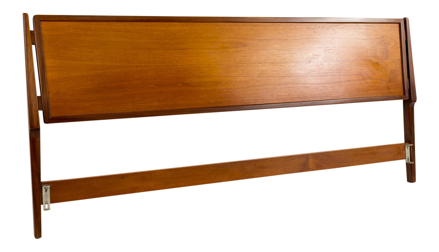 Kofod Larsen Teak and Rosewood King Size Headboard Modern Hill