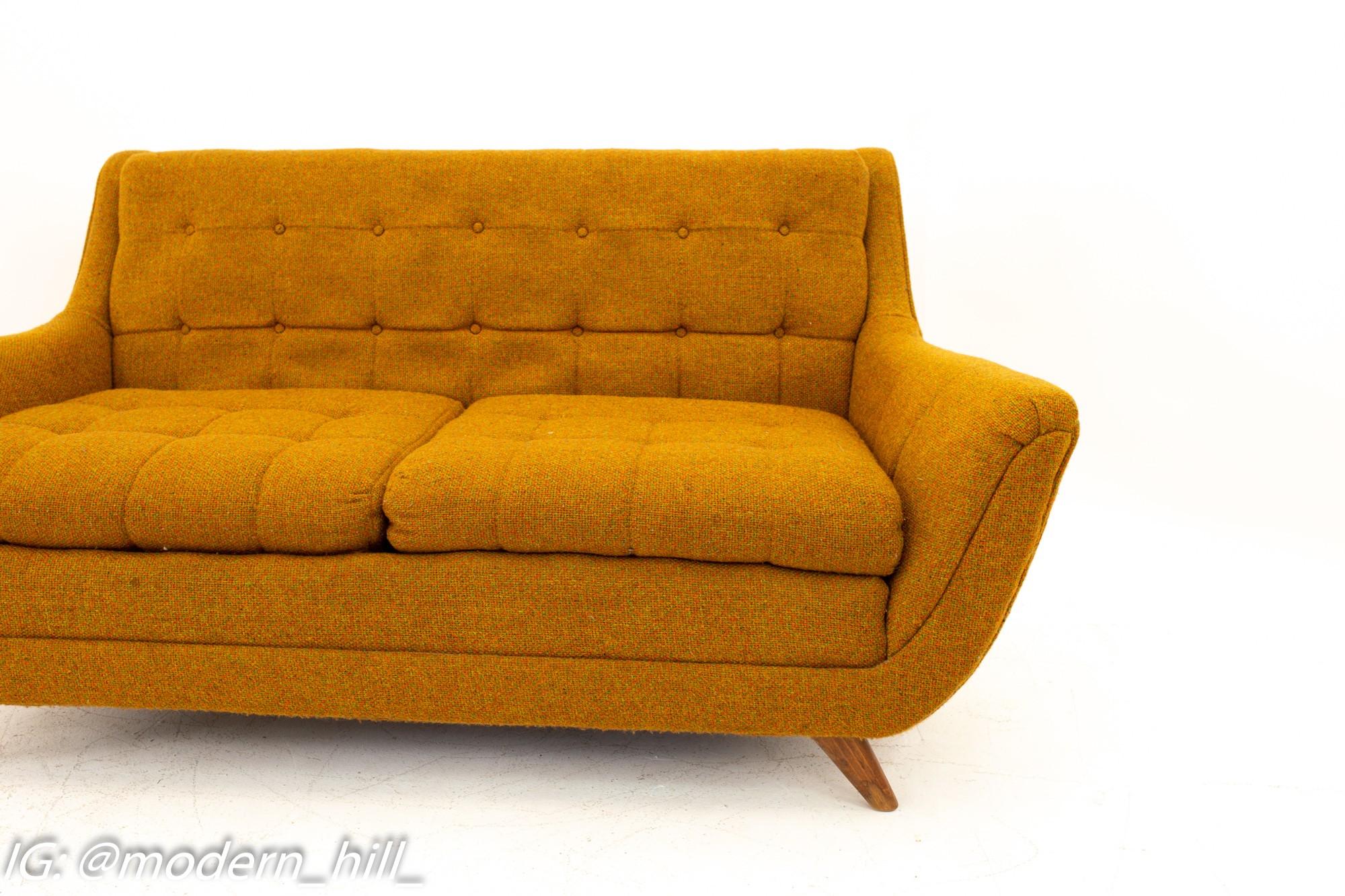 Adrian Pearsall Style Norwalk Furniture Mid Century Gondola Loveseat Sofa