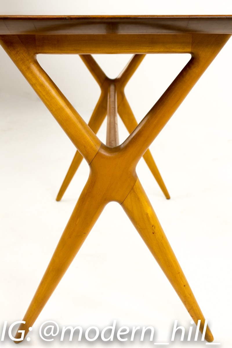 Gio Ponti Style Mid Century Modern Side Table
