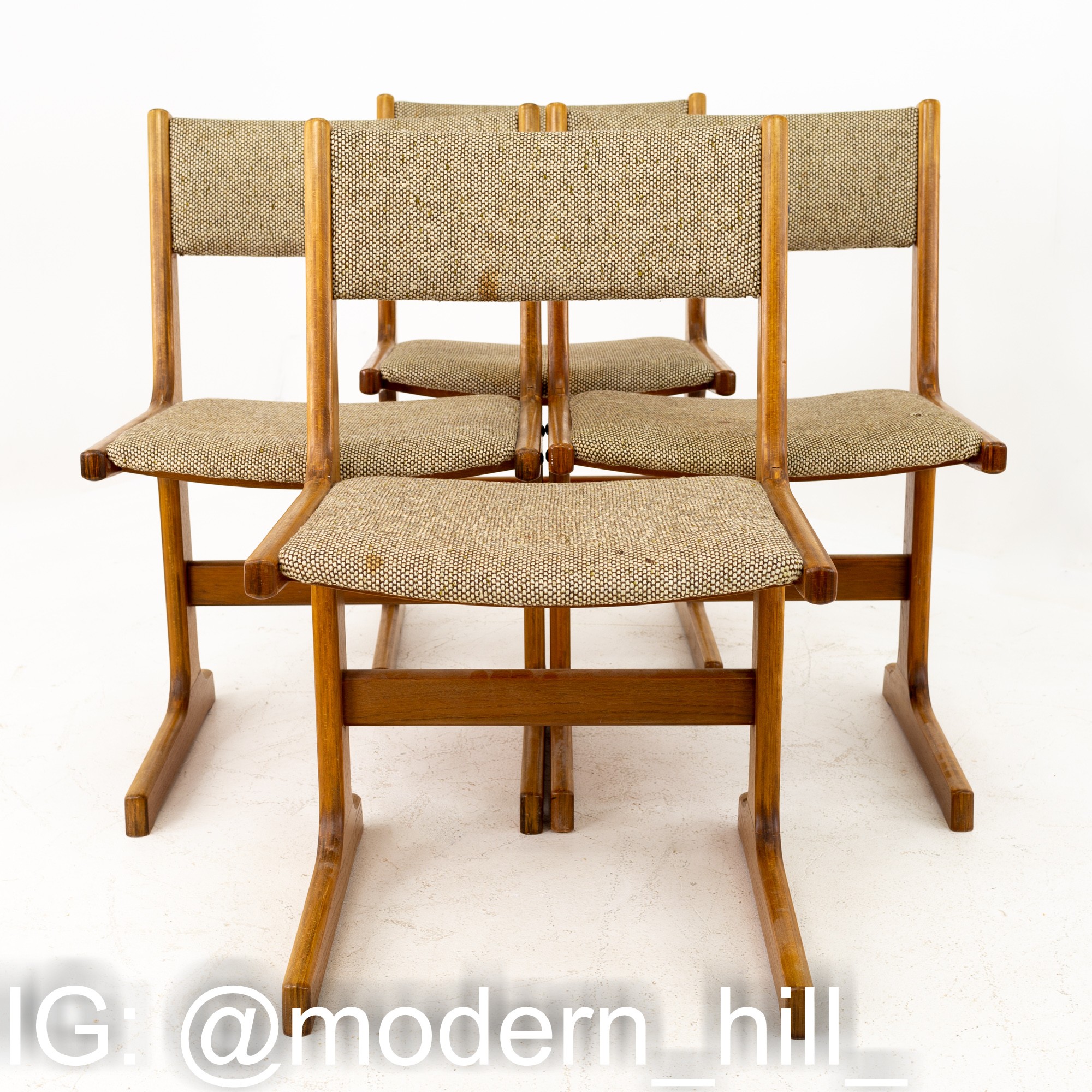 Gangso Mobler Style Mid Century Teak Dining Chairs - Set of 4