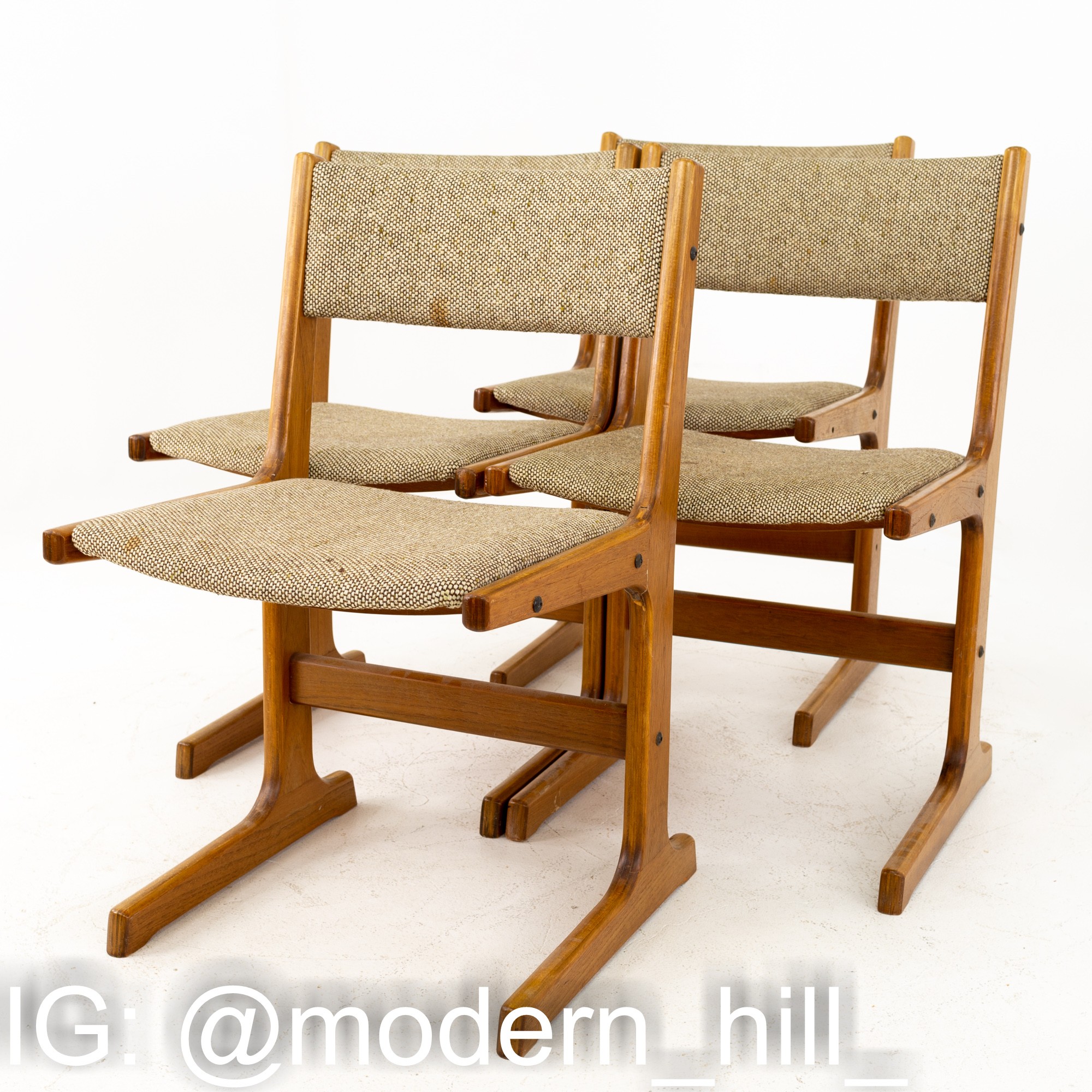 Gangso Mobler Style Mid Century Teak Dining Chairs - Set of 4