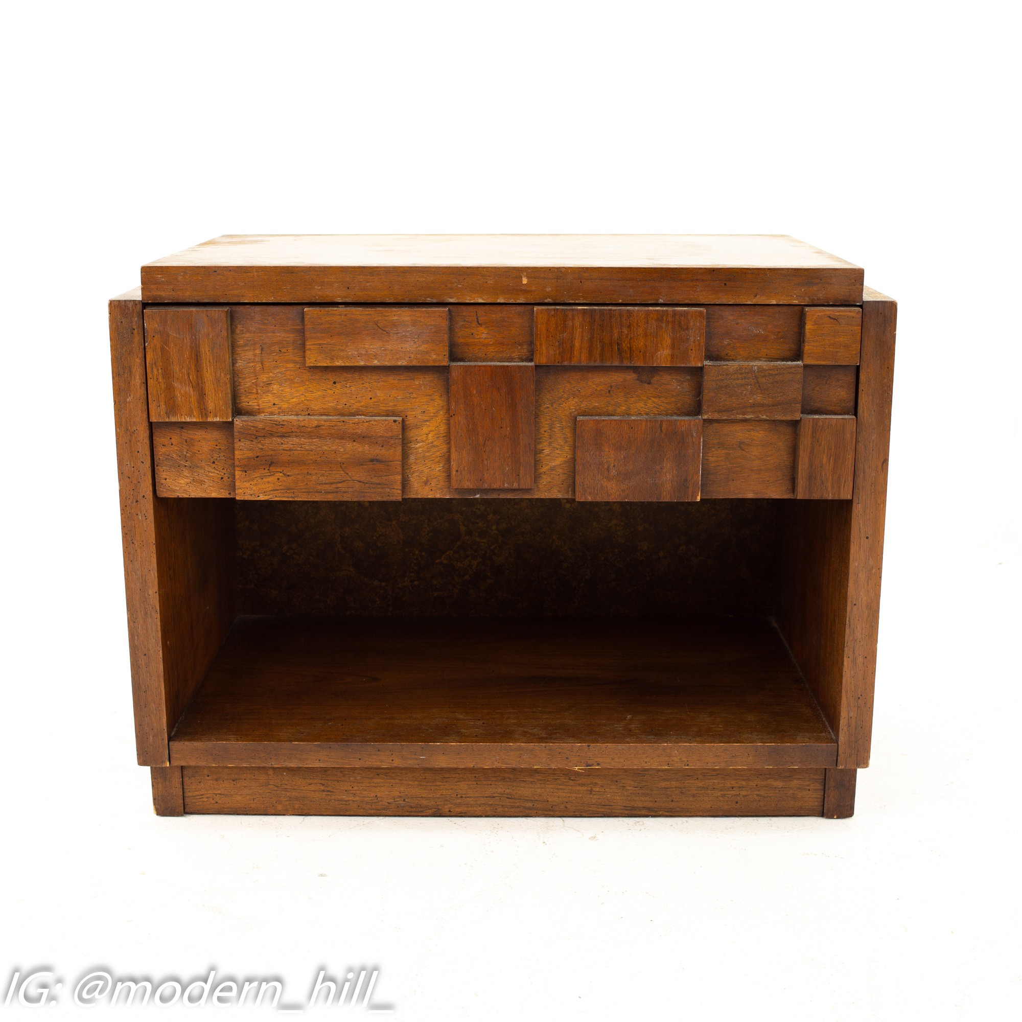 Images | Mid Century Modern Furniture - Mid Century Furniture Chicago Paul Evans Style Lane Brutalist Mid Century Single Drawer Nightstands - Pair