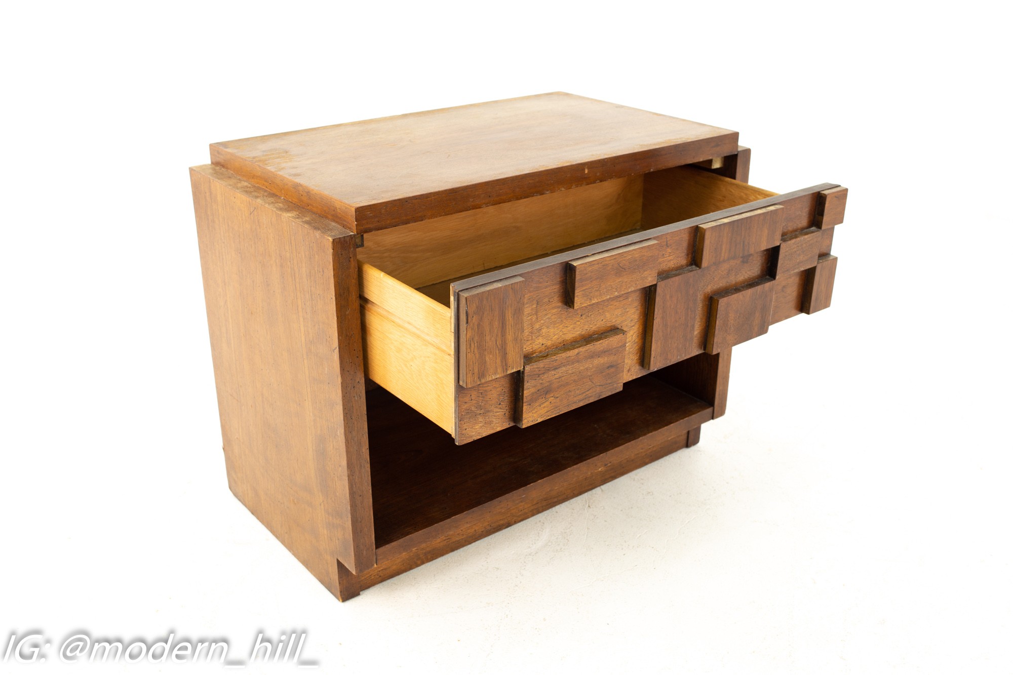 Images | Mid Century Modern Furniture - Mid Century Furniture Chicago Paul Evans Style Lane Brutalist Mid Century Single Drawer Nightstands - Pair