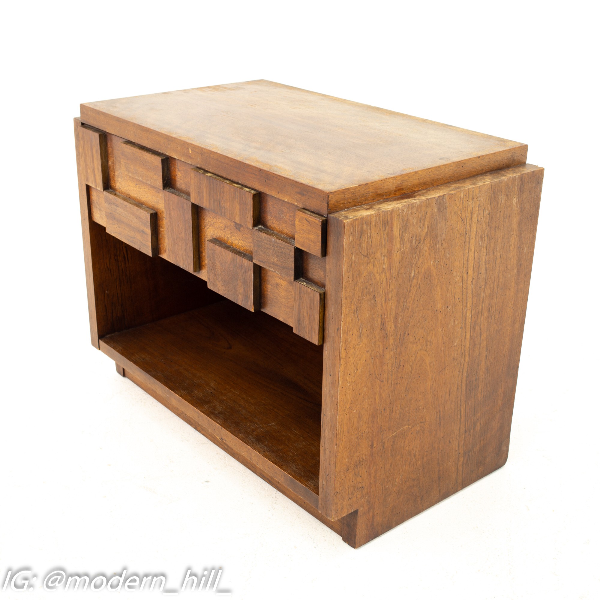 Images | Mid Century Modern Furniture - Mid Century Furniture Chicago Paul Evans Style Lane Brutalist Mid Century Single Drawer Nightstands - Pair